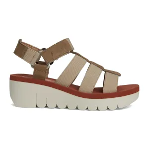 Fly London YOJI198FLY Textile Leather Women's Heels Sandals