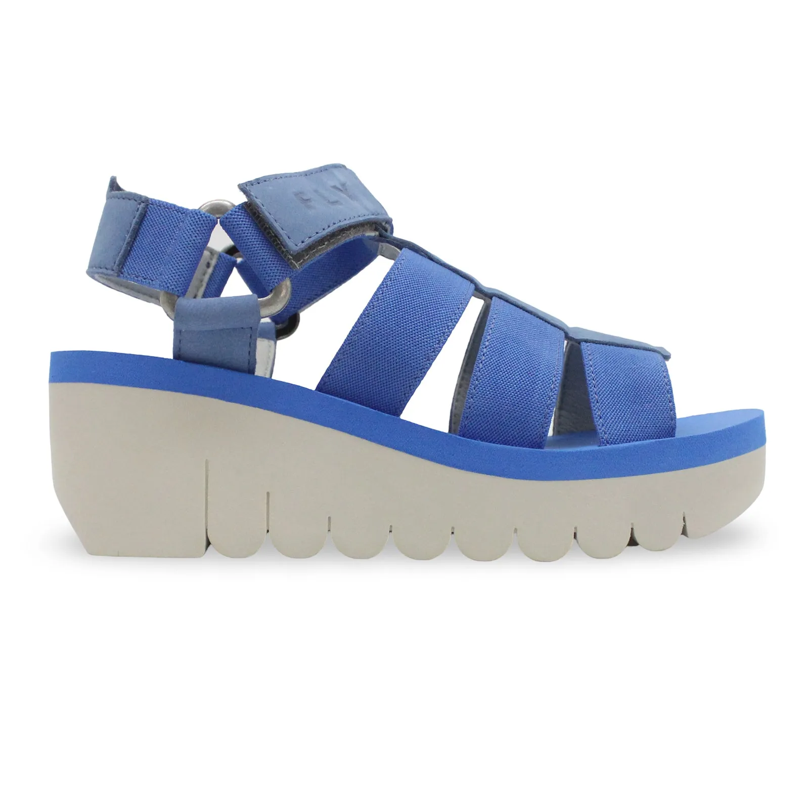 Fly London YOJI198FLY Textile Leather Women's Heels Sandals