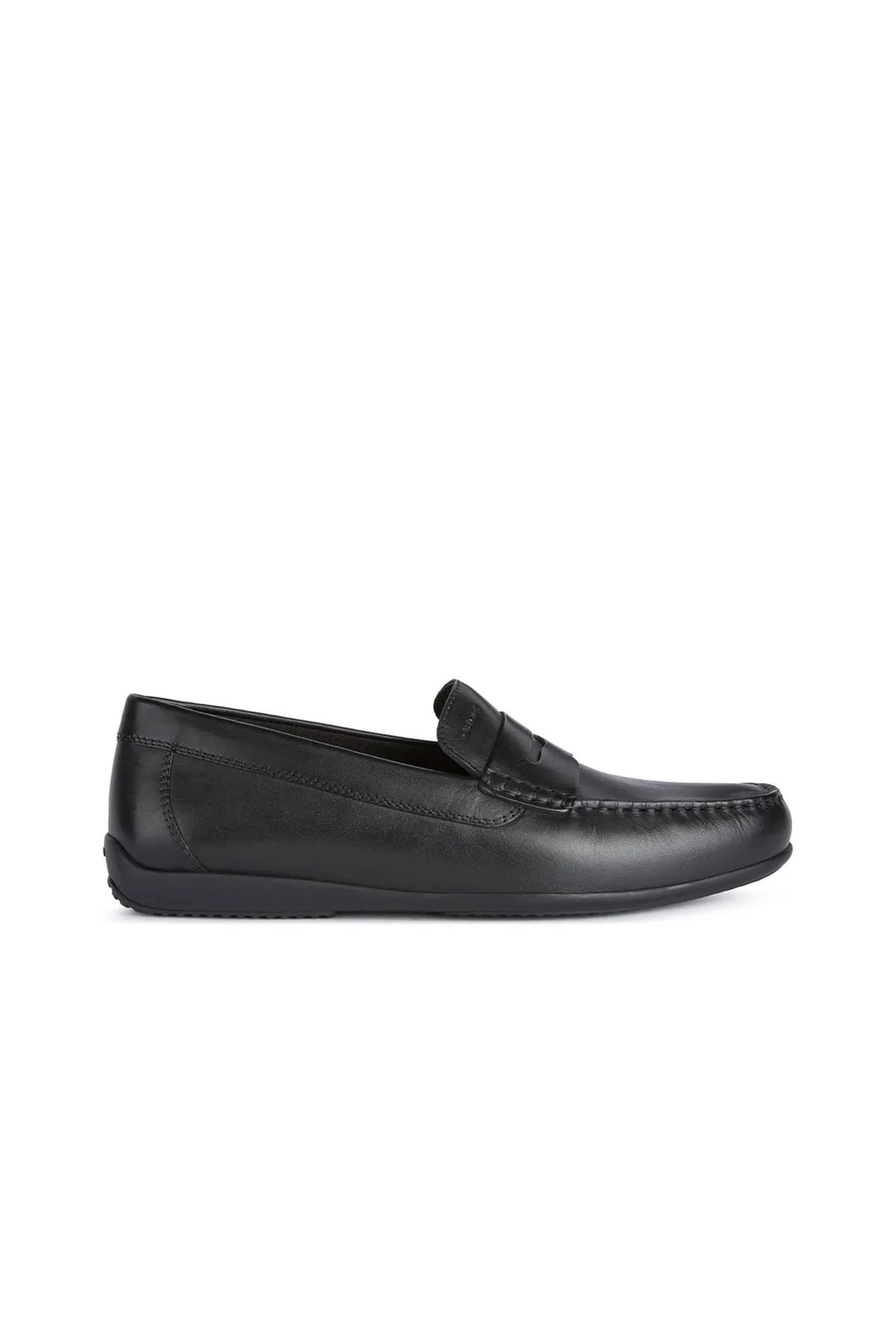 Geox Erkek Siyah Ascanio Deri Casual Loafer