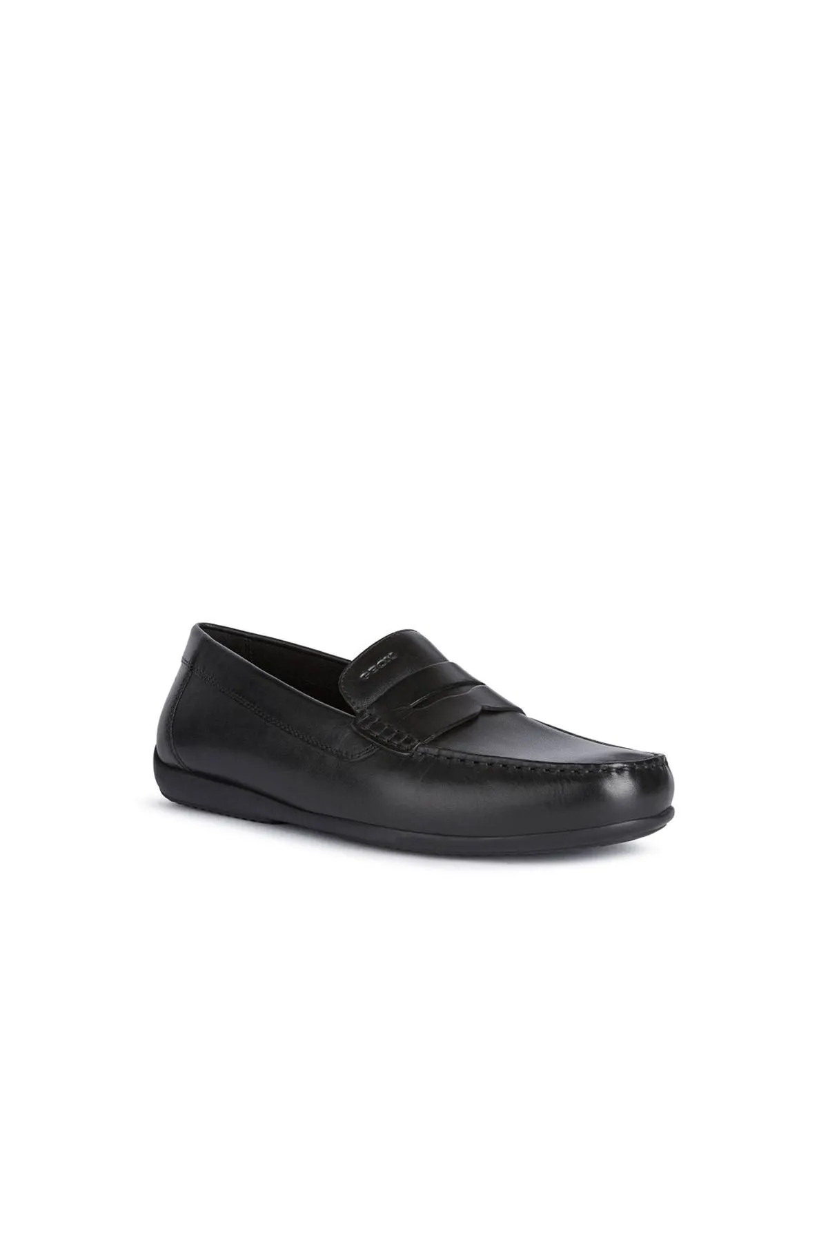 Geox Erkek Siyah Ascanio Deri Casual Loafer