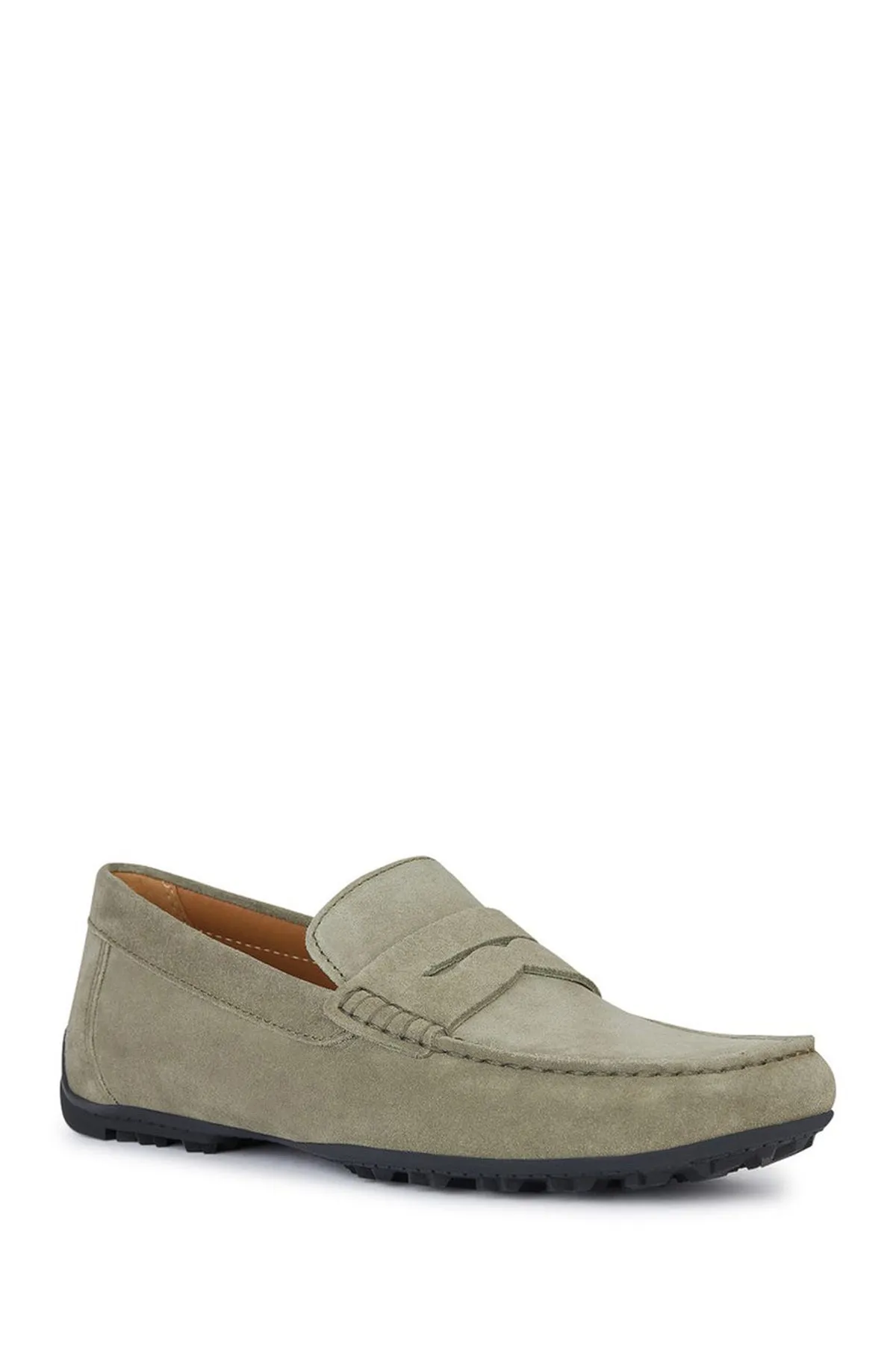 Geox Erkek Yeşil Kosmopolis   Grip Süet Deri Casual Loafer