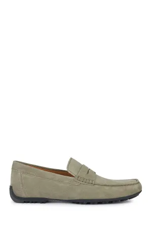 Geox Erkek Yeşil Kosmopolis   Grip Süet Deri Casual Loafer