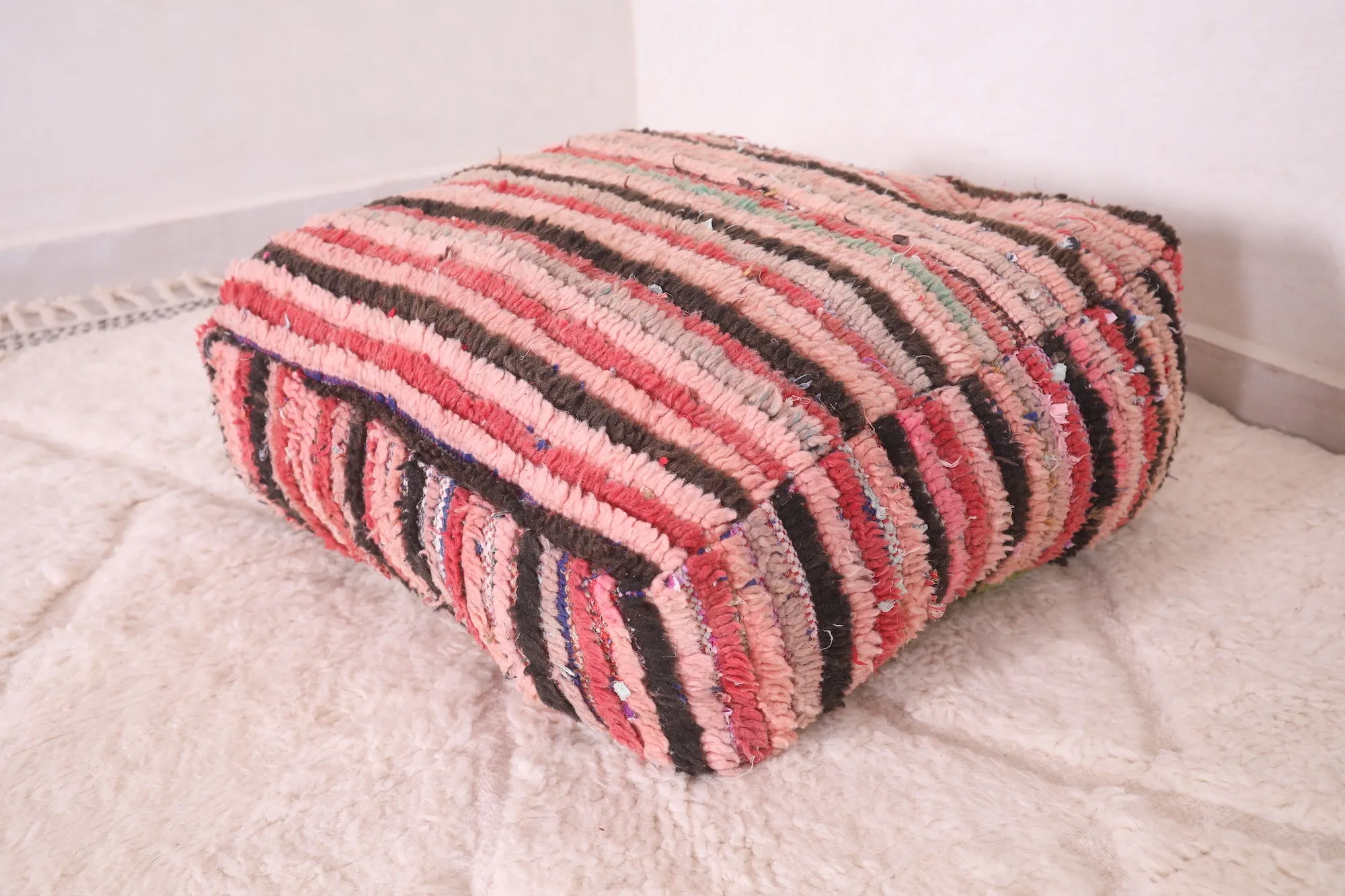 Hand Woven berber Moroccan Ottoman Pillow