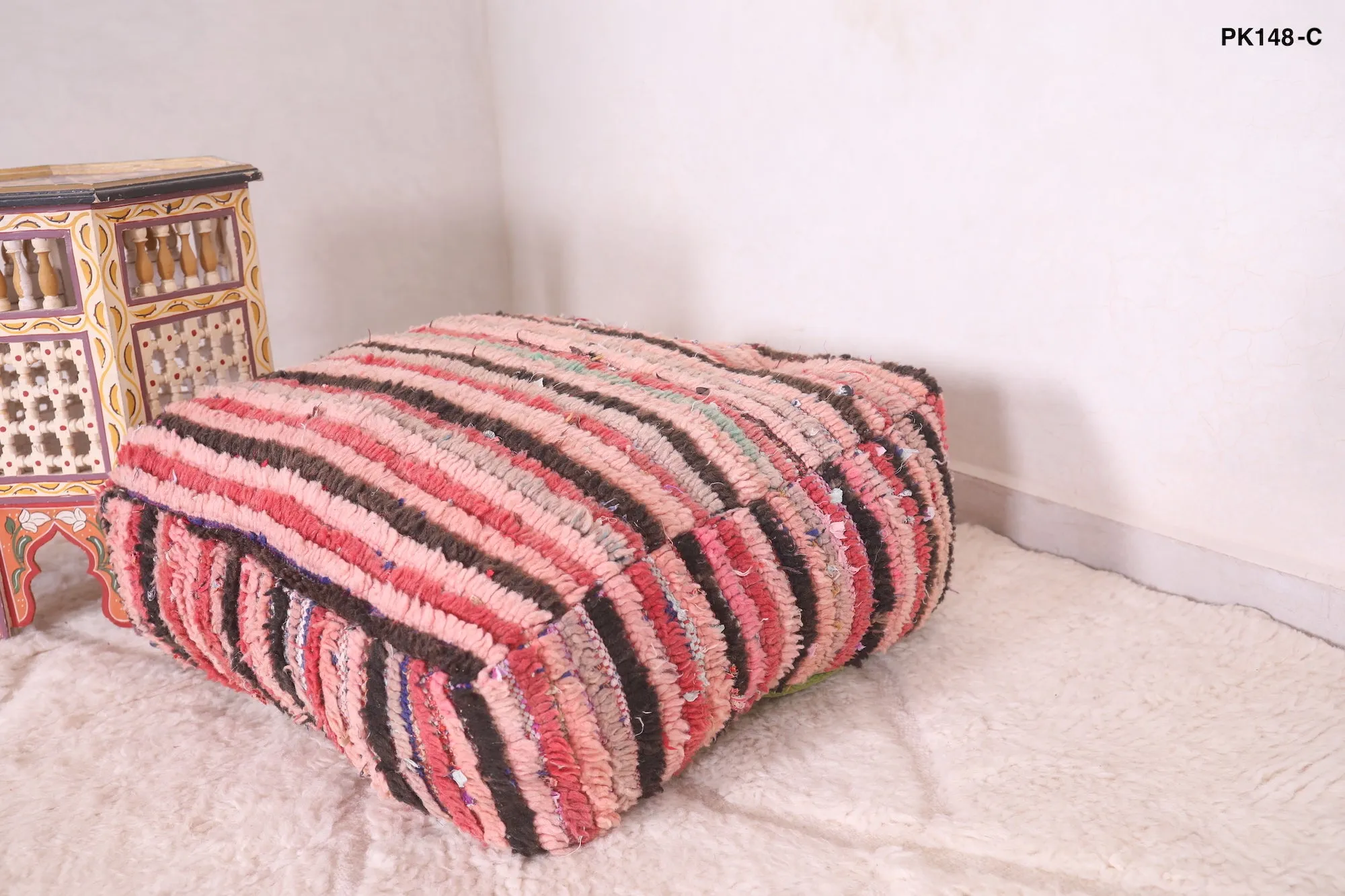 Hand Woven berber Moroccan Ottoman Pillow
