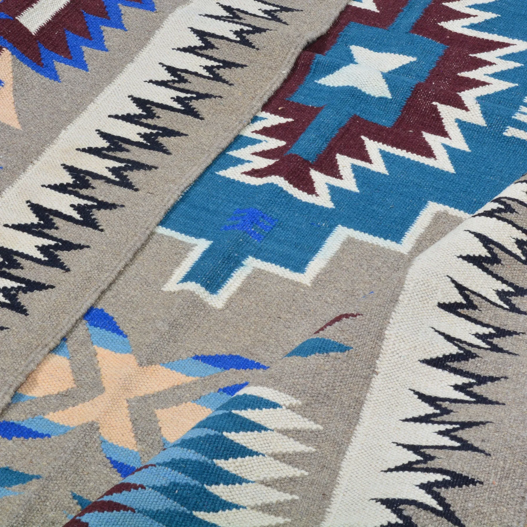 Hand-Woven Reversible Southwestern Design Handmade Wool Kilim (Size 6.0 X 8.11) Cwral-10344