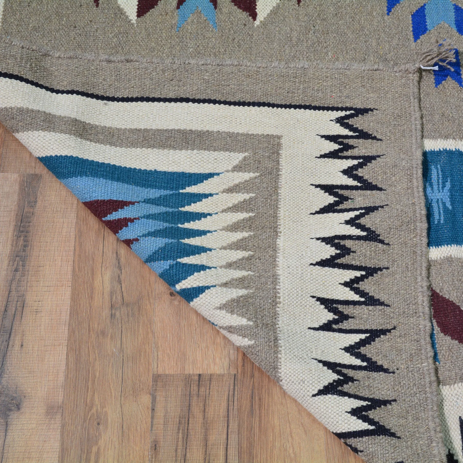 Hand-Woven Reversible Southwestern Design Handmade Wool Kilim (Size 6.0 X 8.11) Cwral-10344