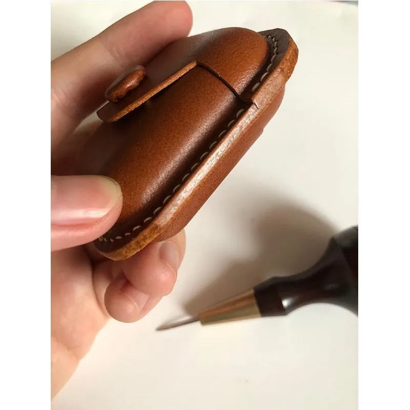 Handmade Brown Leather AirPods 1,2 Case Leather AirPods Case 1,2 Airpod Case Cover