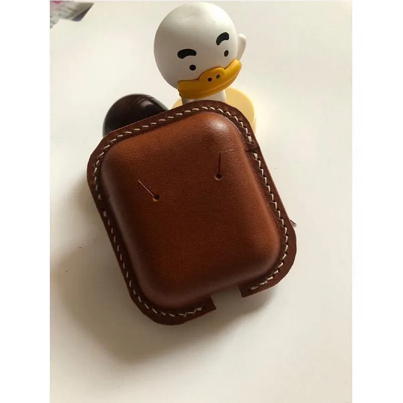 Handmade Brown Leather AirPods 1,2 Case Leather AirPods Case 1,2 Airpod Case Cover
