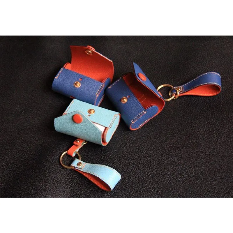 Handmade Leather AirPods Case with Keyring Leather AirPods Case Airpod Case Cover
