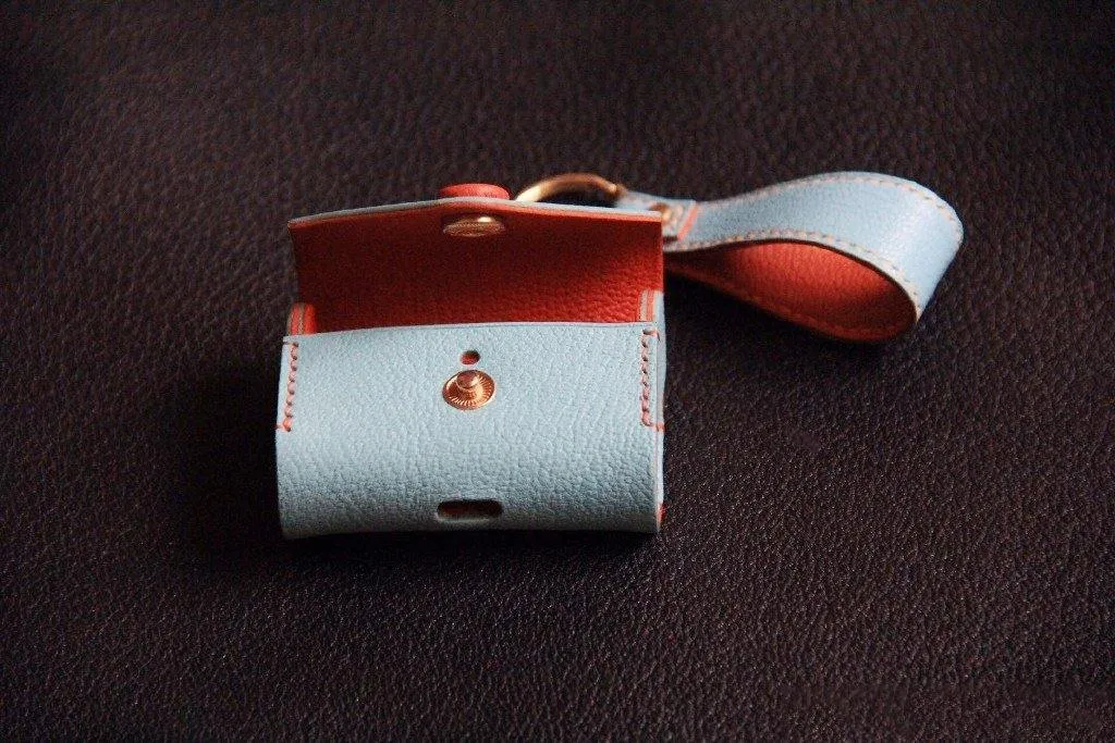 Handmade Leather AirPods Case with Keyring Leather AirPods Case Airpod Case Cover