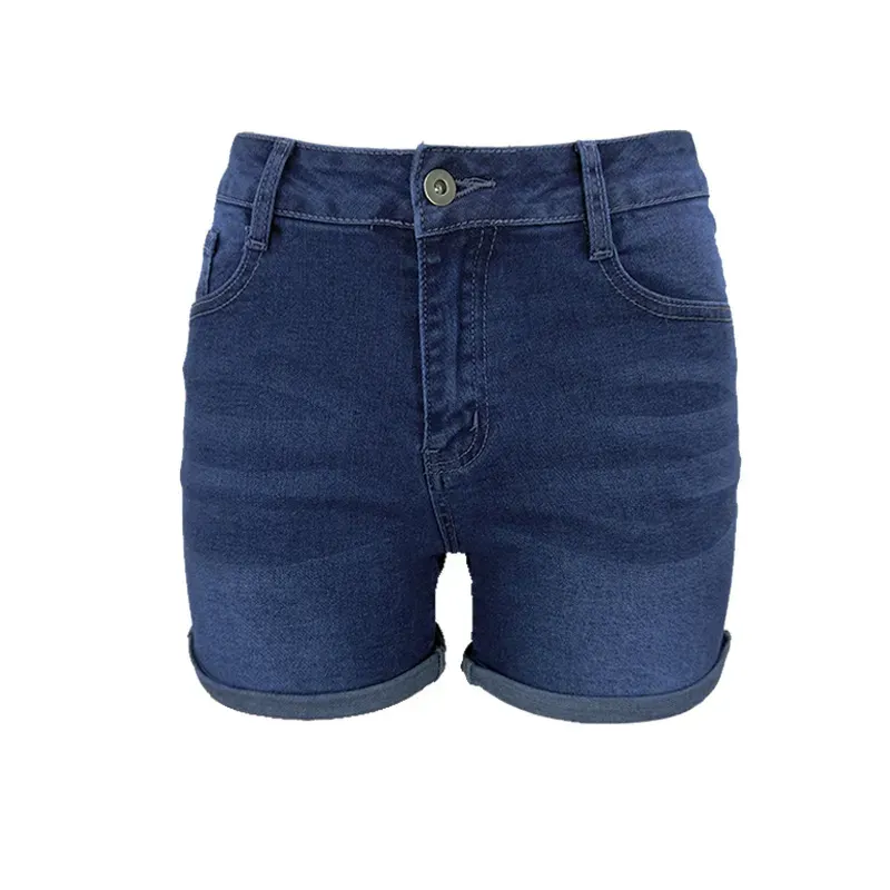Impulse High-Waist Rolled Hem Denim Shorts