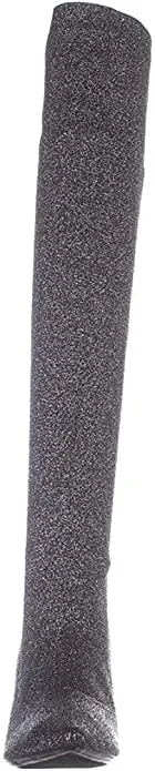 INC International Concepts Womens Briella Fabric Pointed, Black Knit, Size 5.0