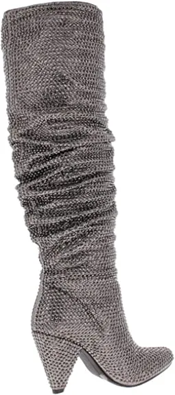 INC International Concepts Womens Gerii3 Almond Toe Knee High, Pewter, Size 5.5