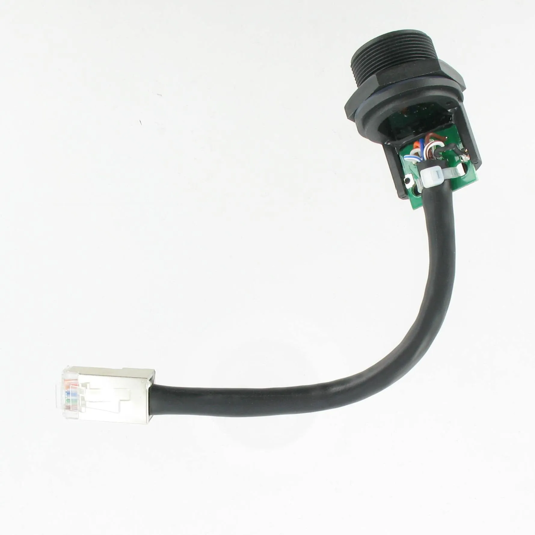 IP67 Panel RJ45 mated Waterproof   Int lead 100mm