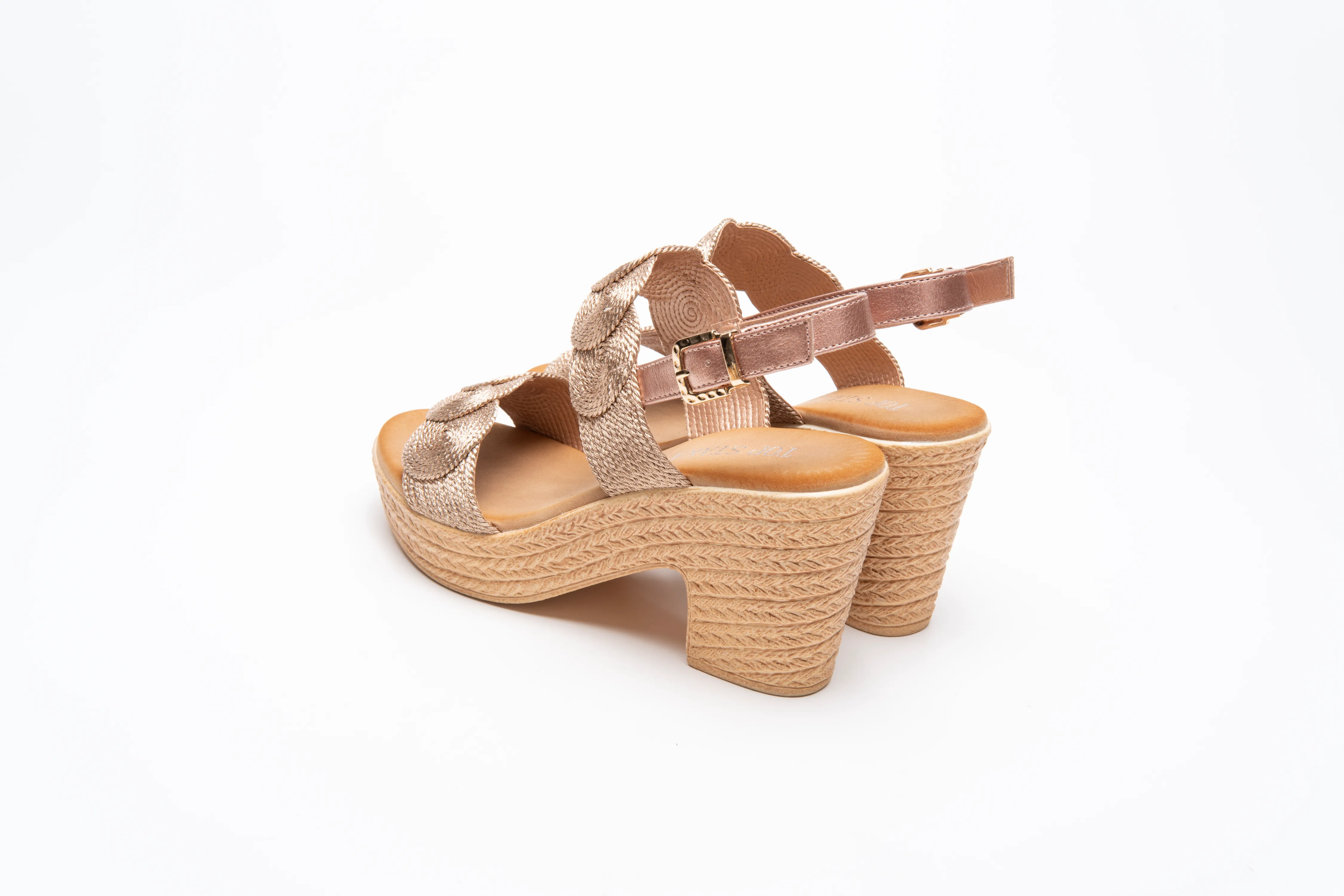 IVACHY Womens Sandal Ladies Wedge Woven Braided Block Heels Summer Espadrille Platform A89936
