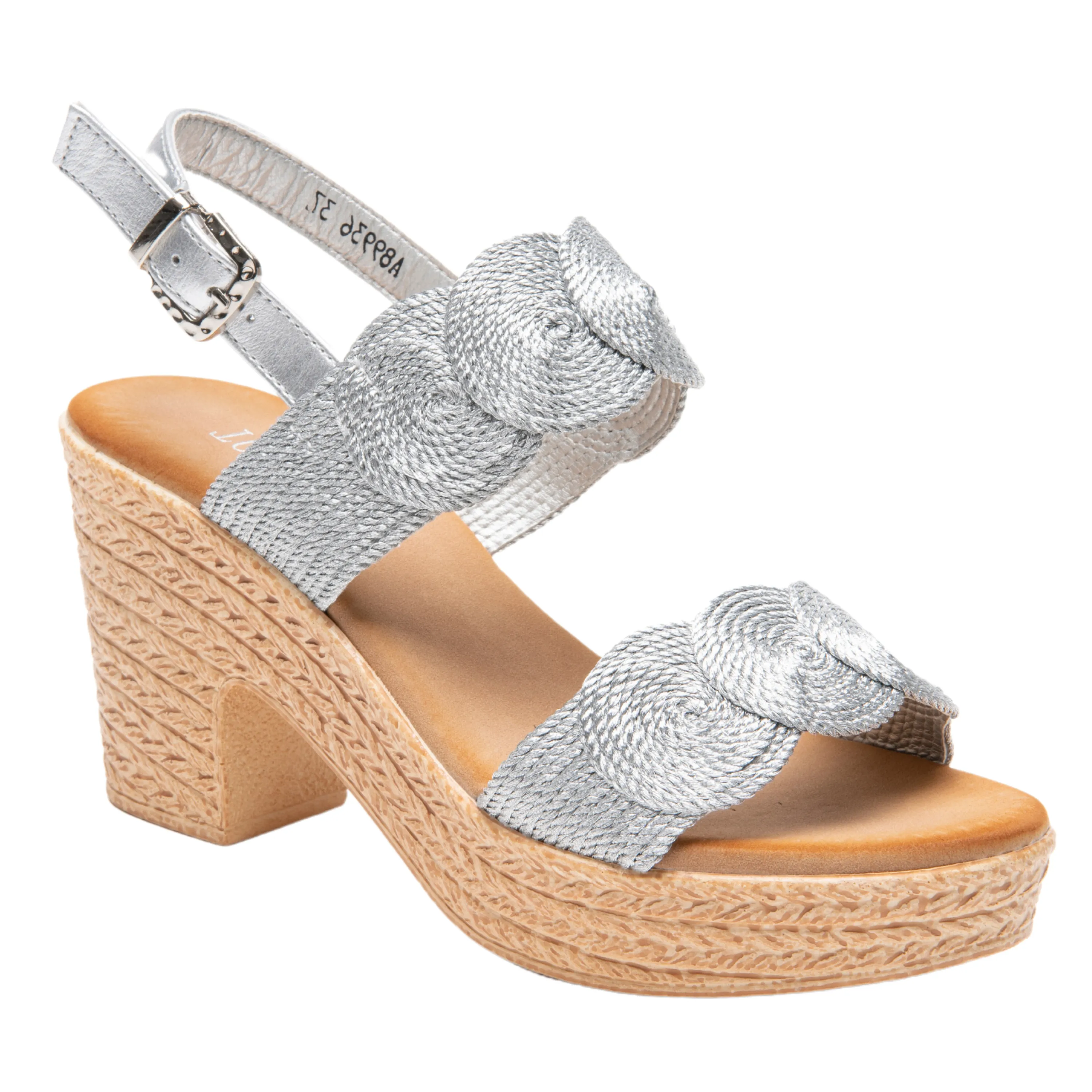 IVACHY Womens Sandal Ladies Wedge Woven Braided Block Heels Summer Espadrille Platform A89936