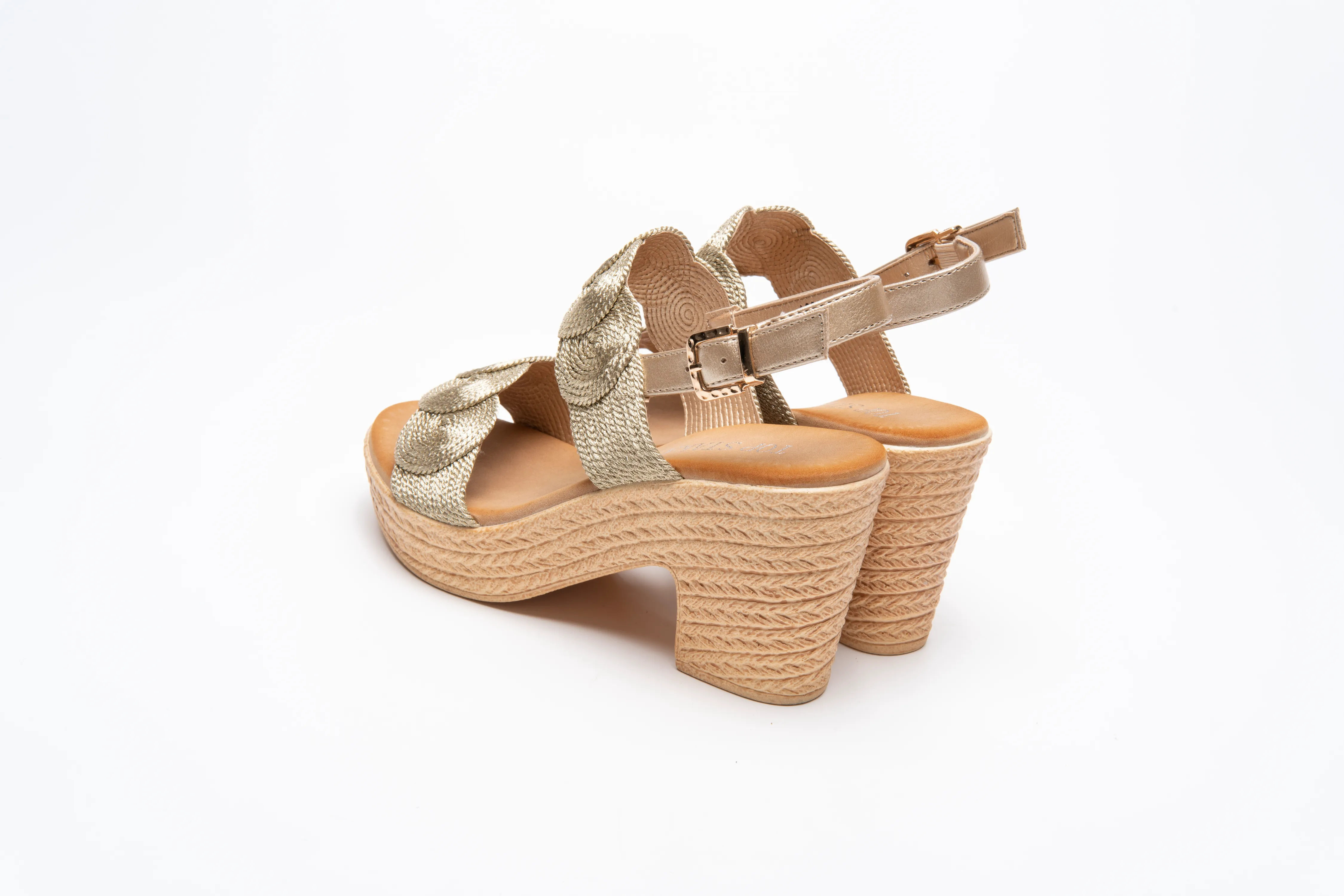 IVACHY Womens Sandal Ladies Wedge Woven Braided Block Heels Summer Espadrille Platform A89936