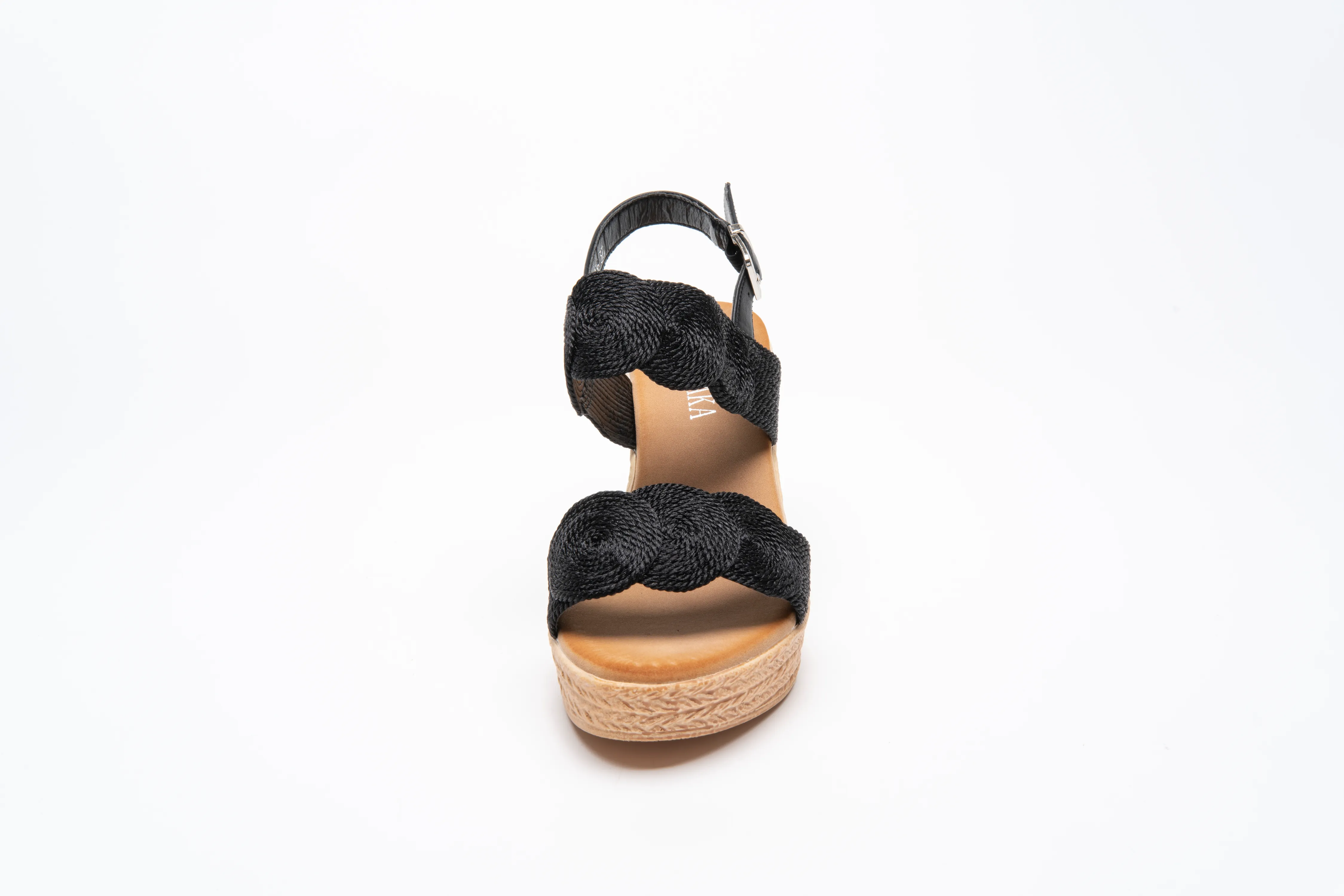 IVACHY Womens Sandal Ladies Wedge Woven Braided Block Heels Summer Espadrille Platform A89936