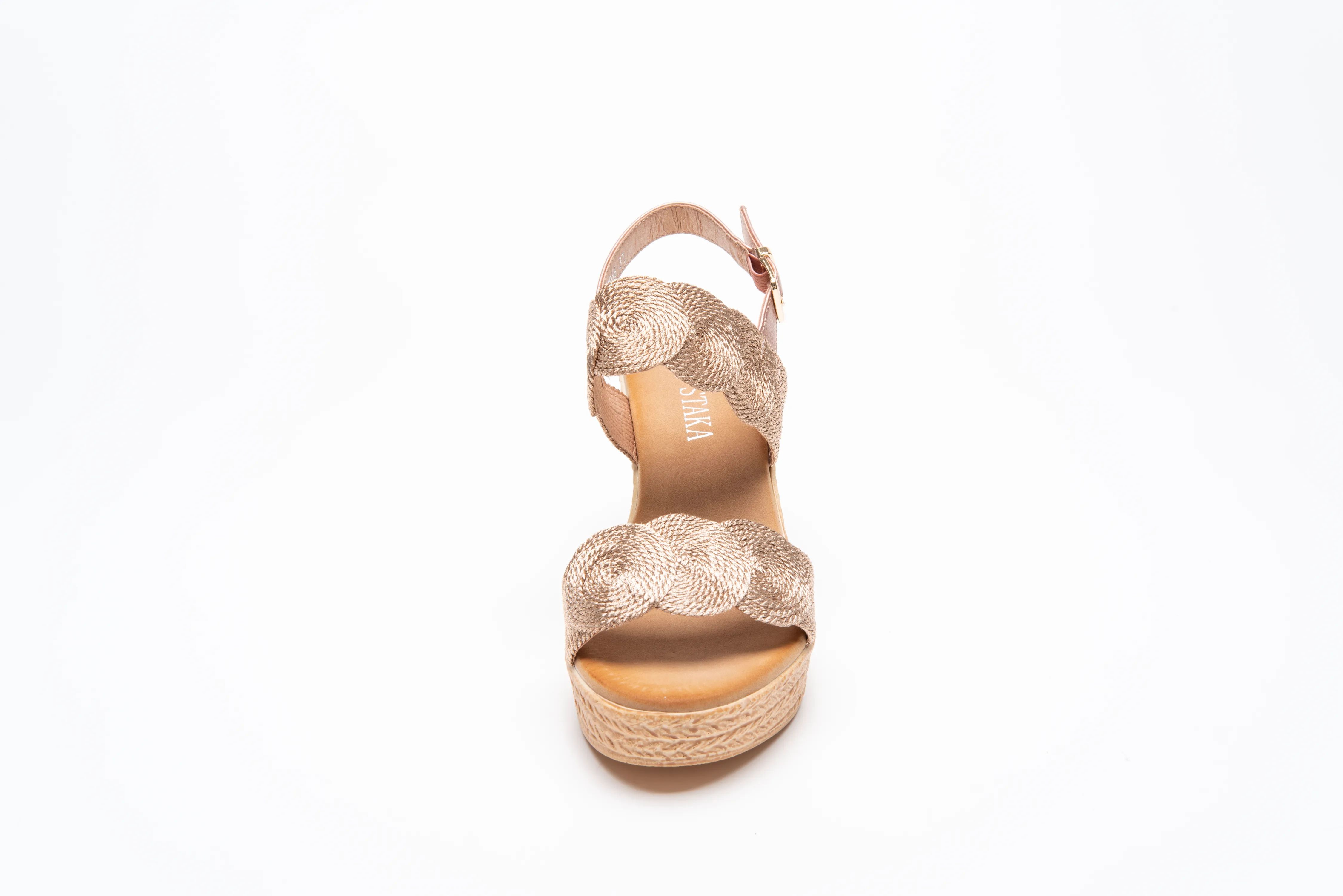IVACHY Womens Sandal Ladies Wedge Woven Braided Block Heels Summer Espadrille Platform A89936