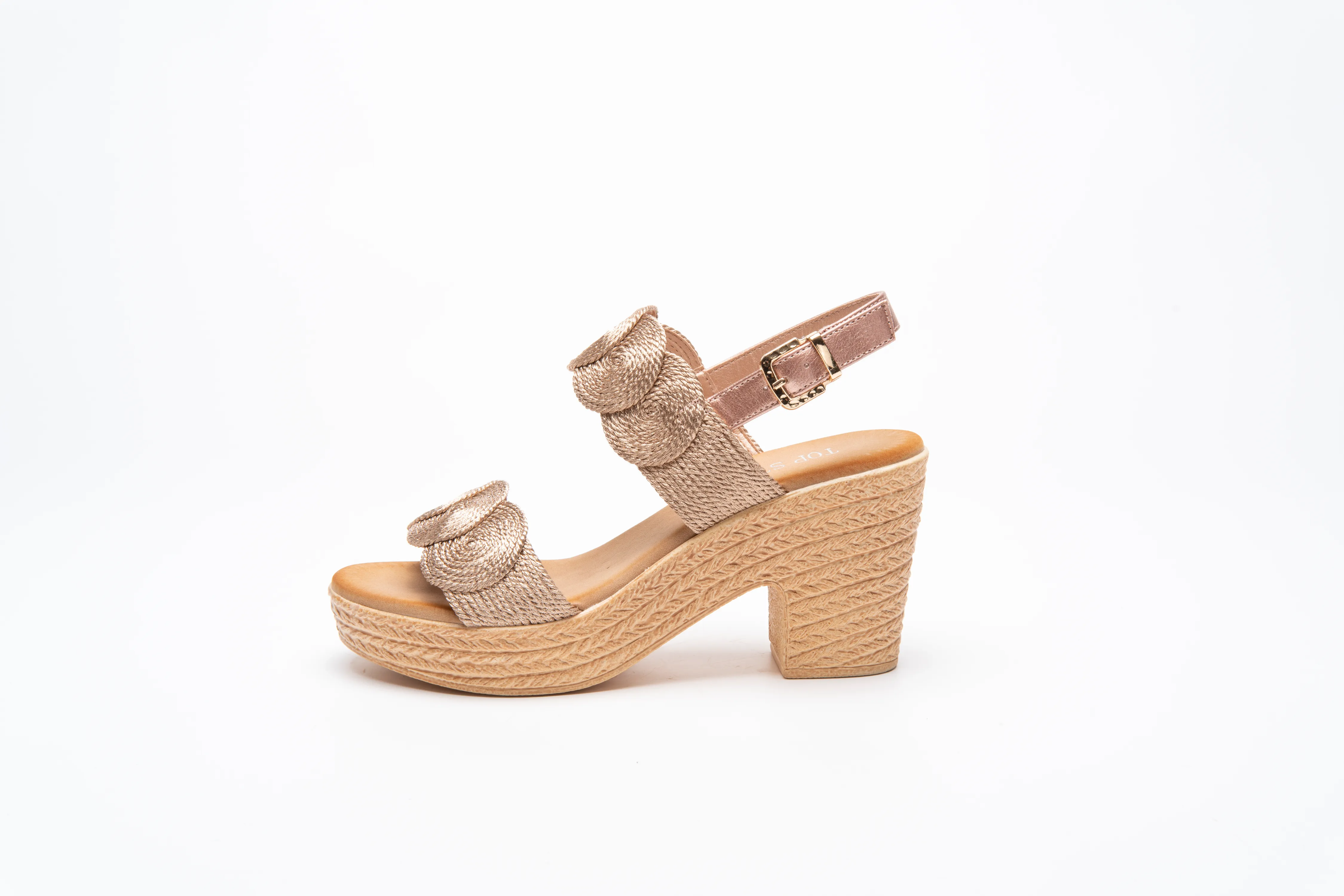 IVACHY Womens Sandal Ladies Wedge Woven Braided Block Heels Summer Espadrille Platform A89936
