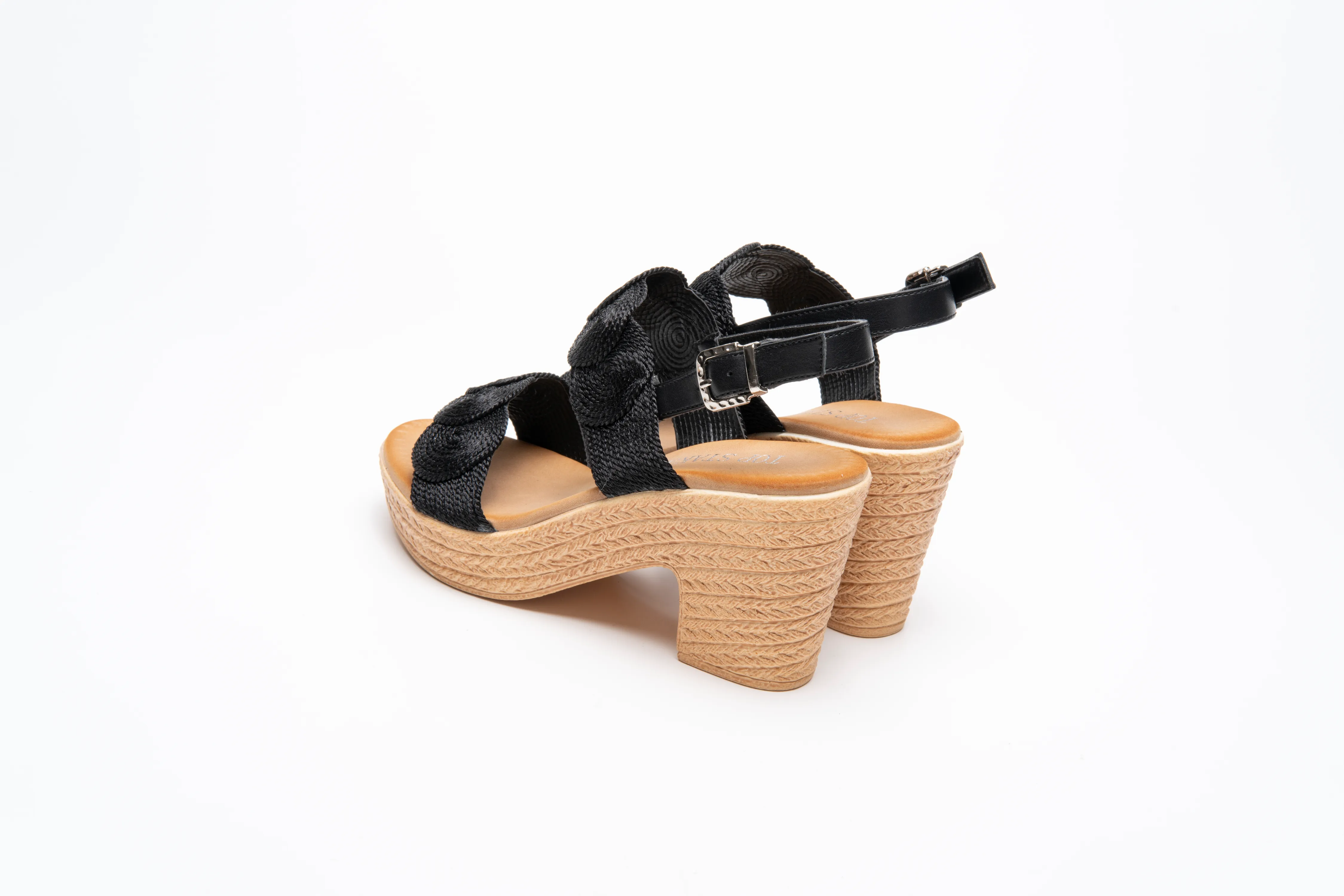 IVACHY Womens Sandal Ladies Wedge Woven Braided Block Heels Summer Espadrille Platform A89936