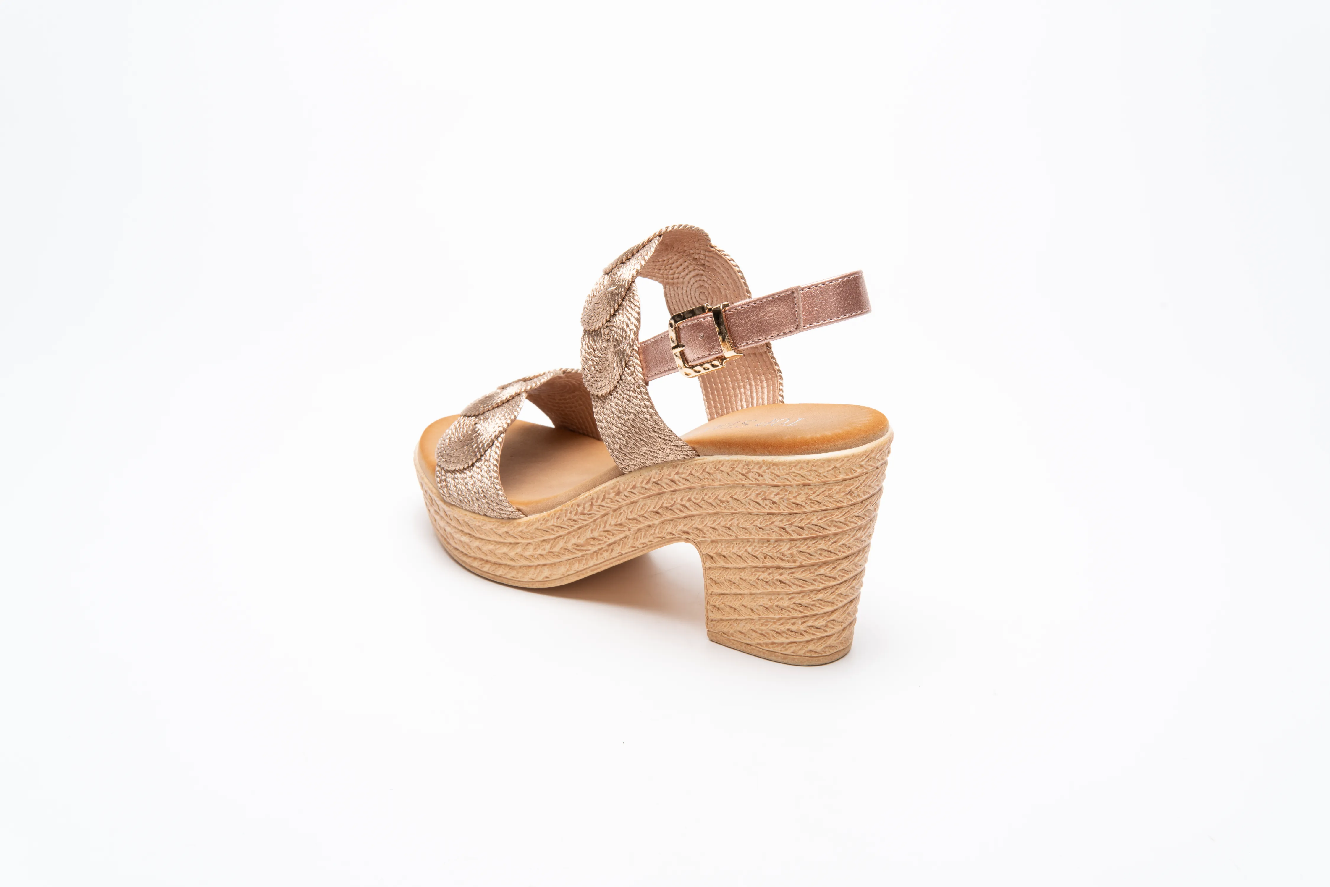 IVACHY Womens Sandal Ladies Wedge Woven Braided Block Heels Summer Espadrille Platform A89936