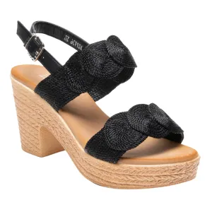 IVACHY Womens Sandal Ladies Wedge Woven Braided Block Heels Summer Espadrille Platform A89936