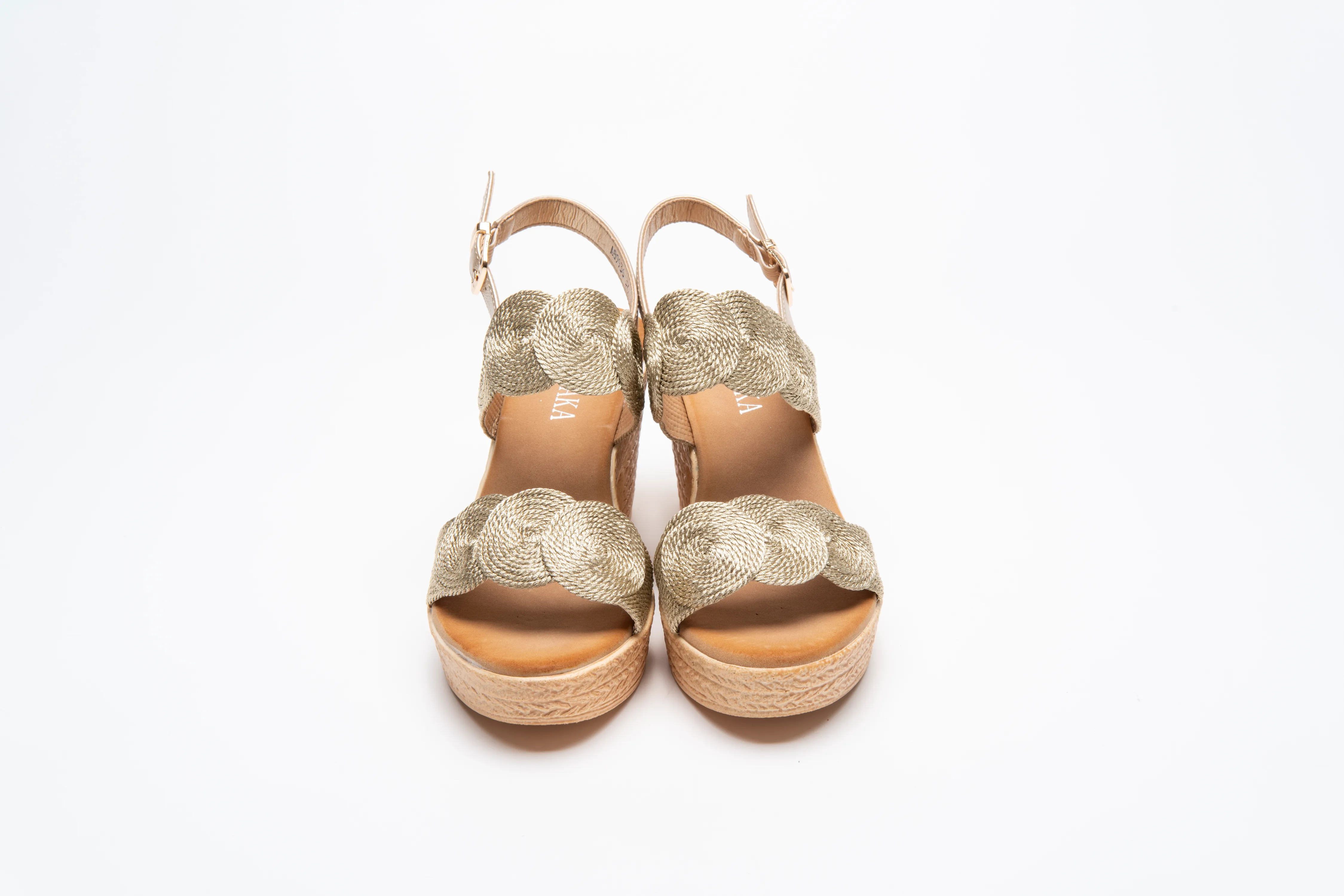 IVACHY Womens Sandal Ladies Wedge Woven Braided Block Heels Summer Espadrille Platform A89936
