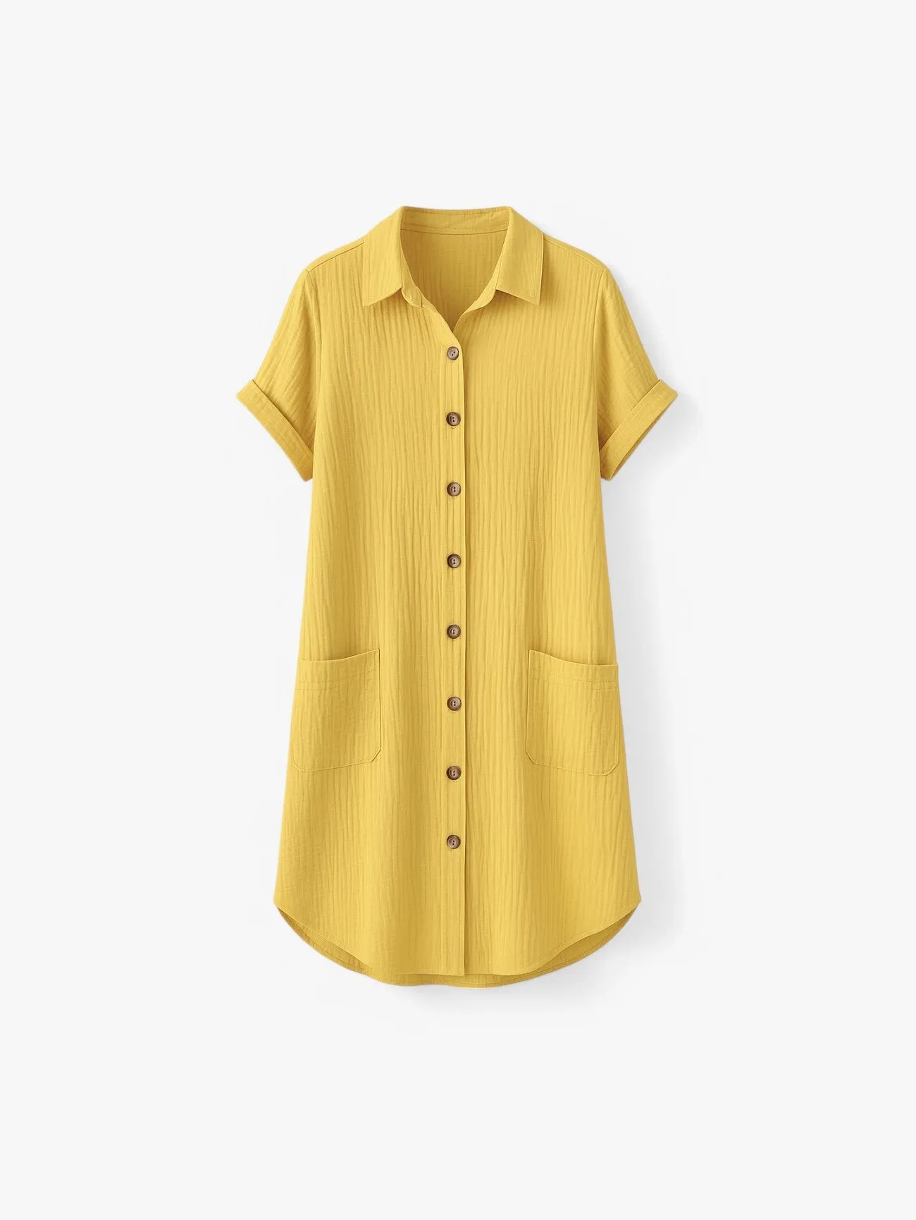 Jada | Women’s Button-Down Short Sleeve Summer Midi Dress