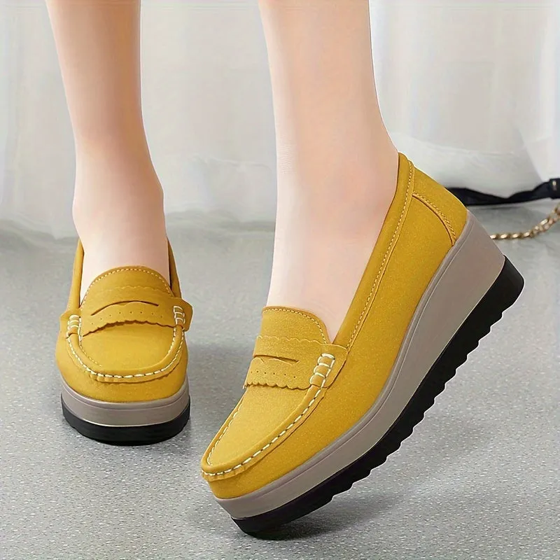 Janina | Solid Color Ladies Casual Loafers