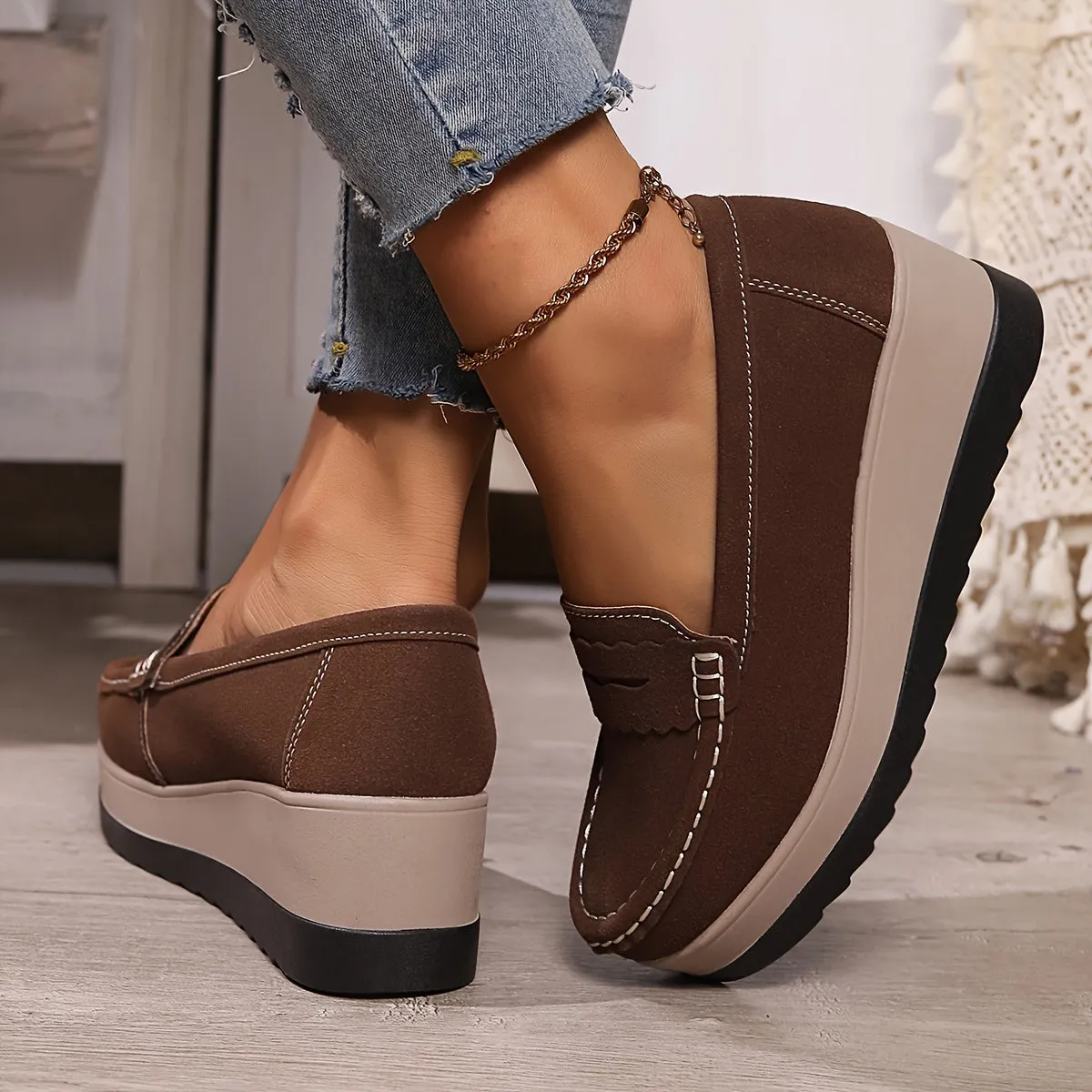 Janina | Solid Color Ladies Casual Loafers