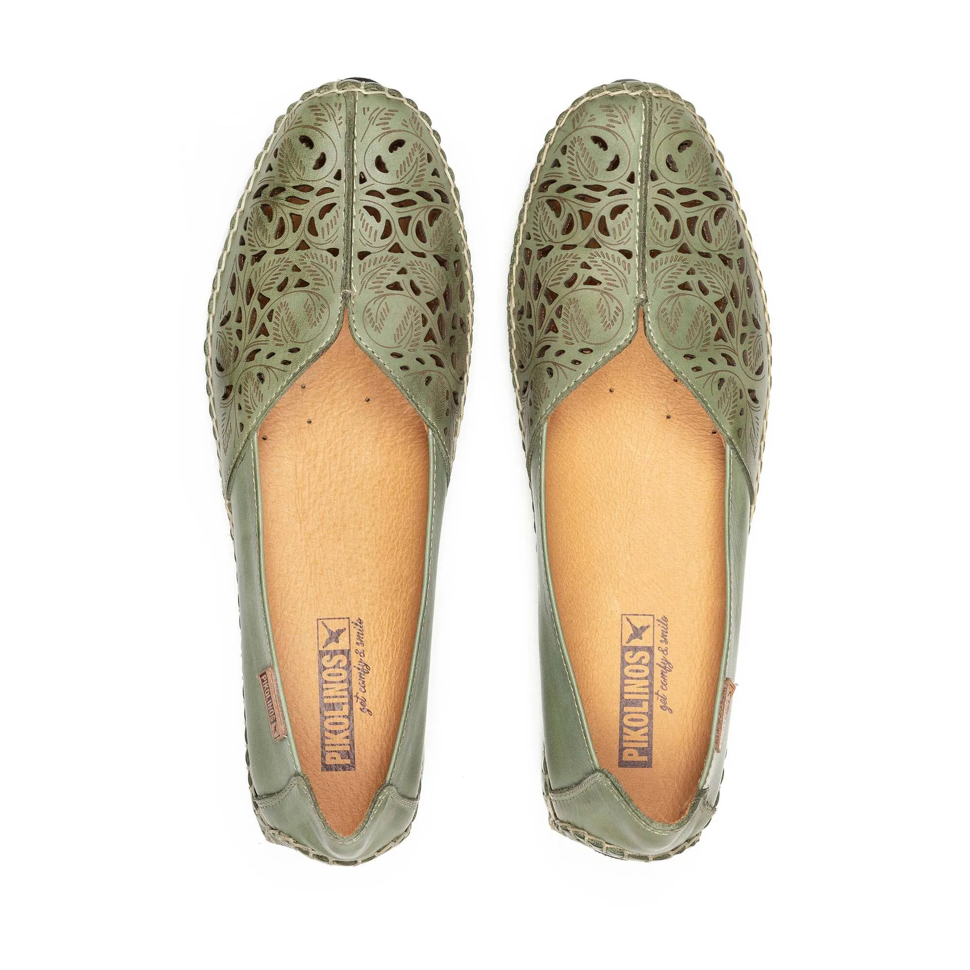 'Jerez' women's perforated loafer - green