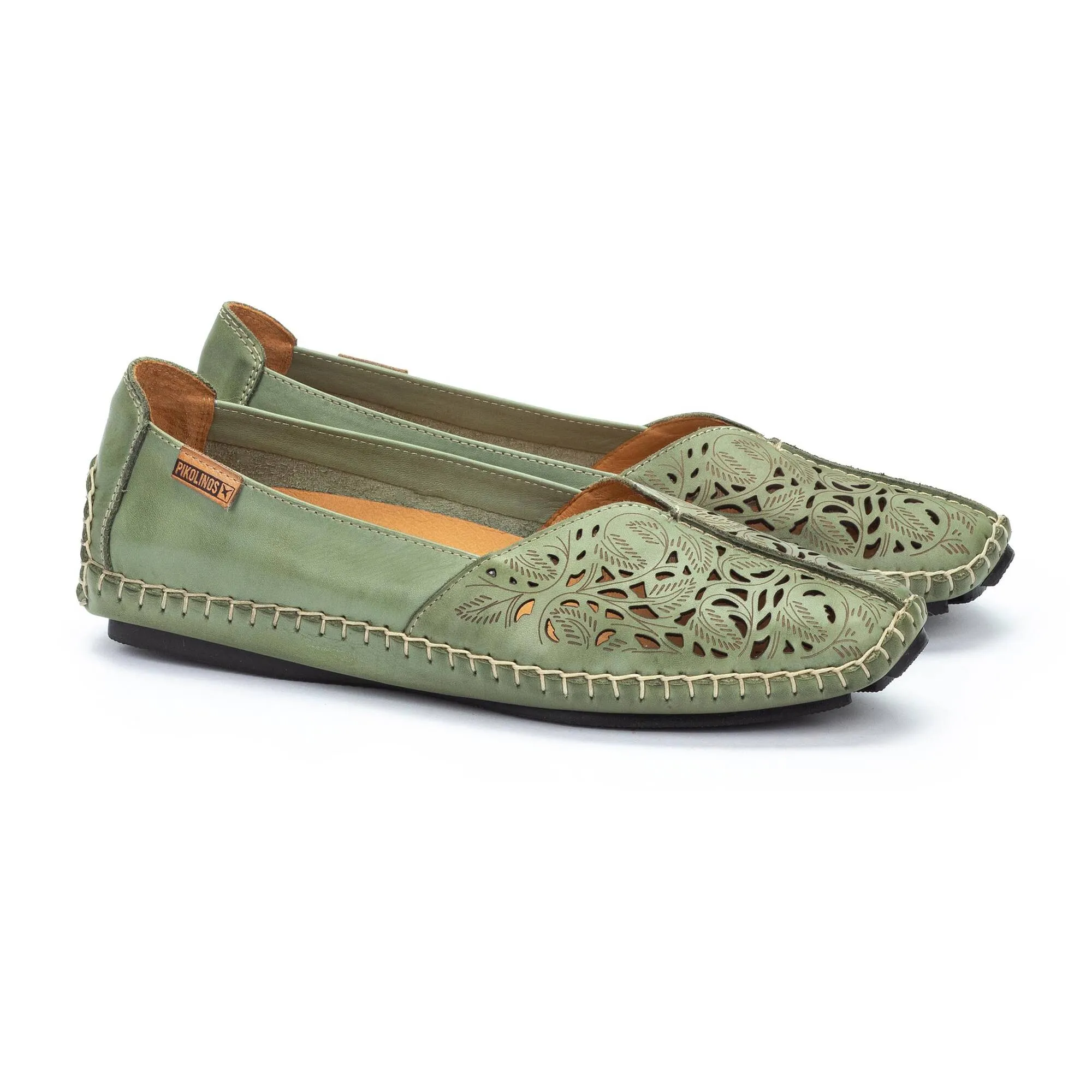 'Jerez' women's perforated loafer - green