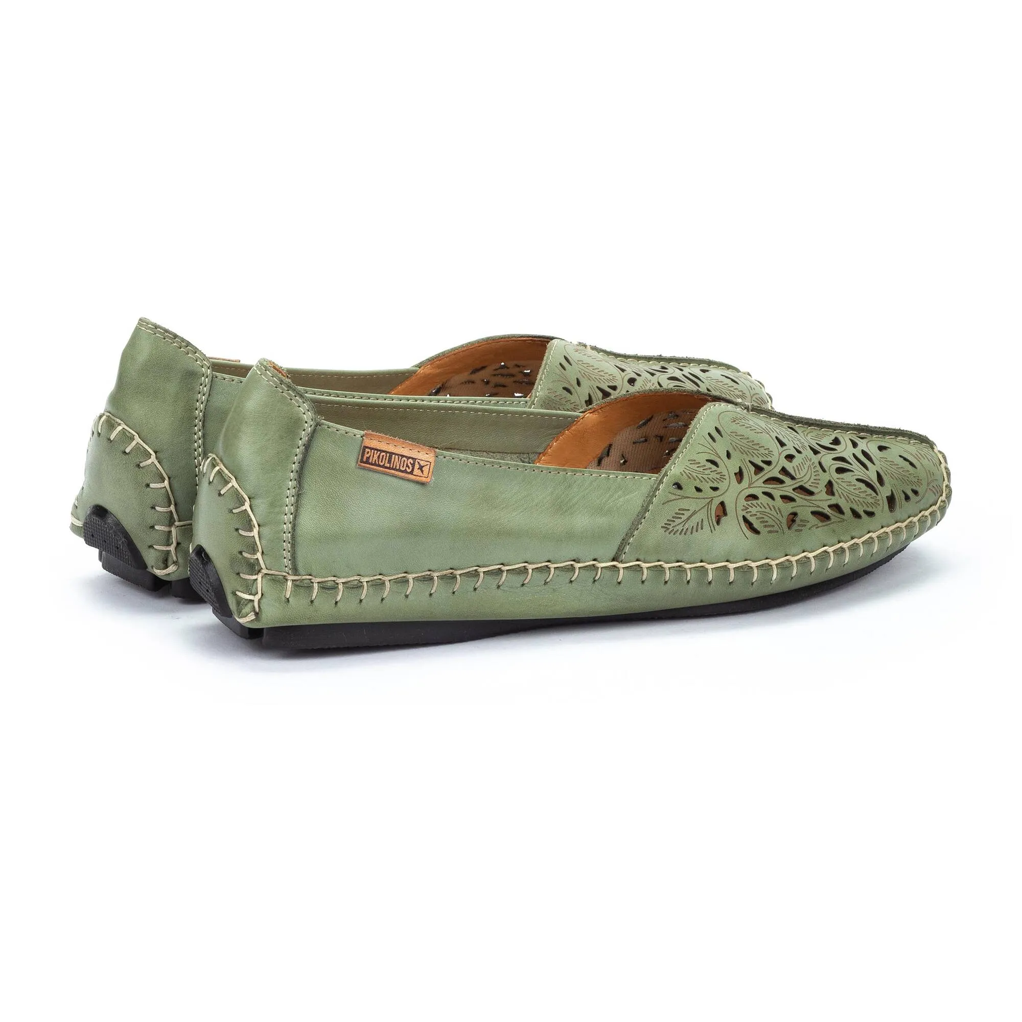 'Jerez' women's perforated loafer - green
