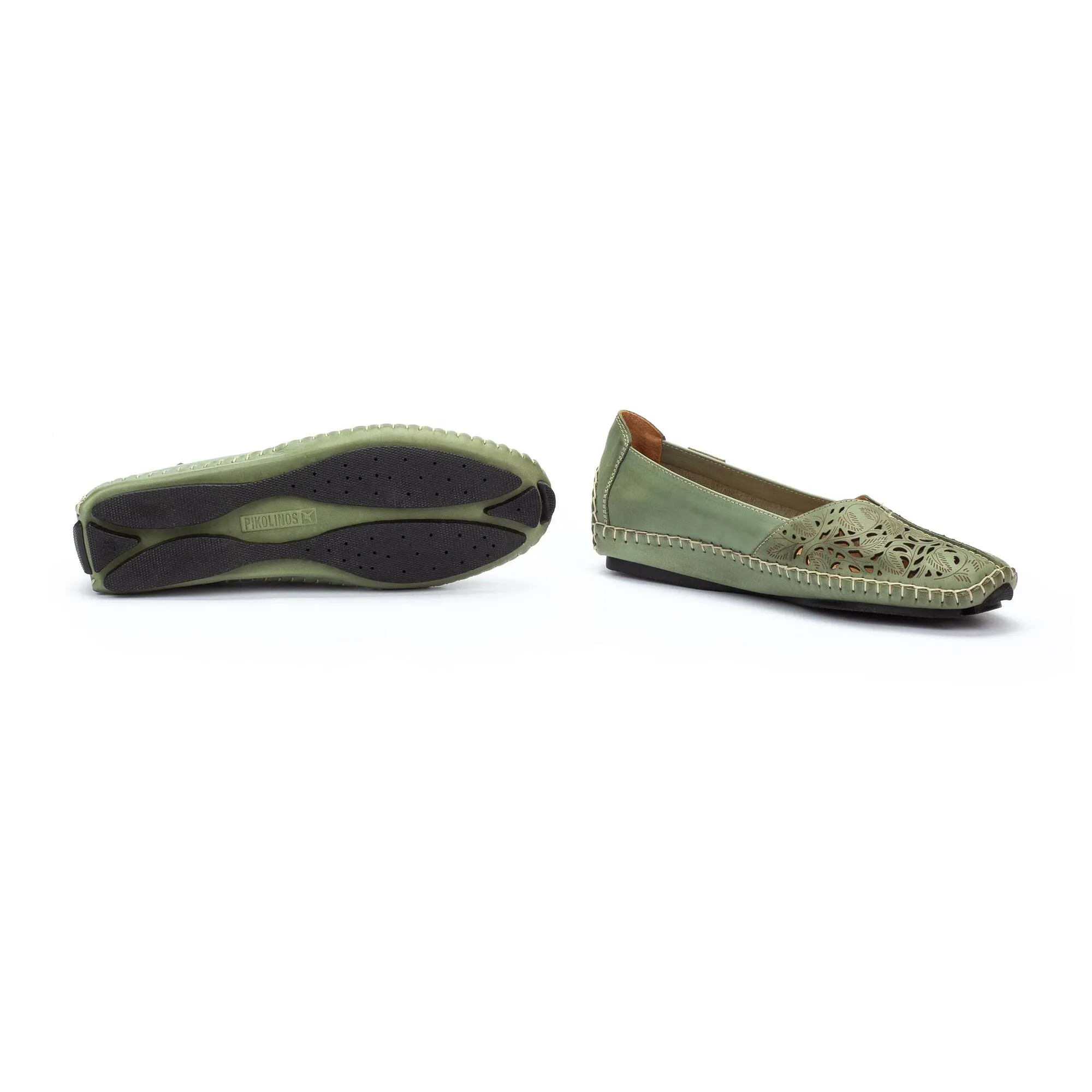 'Jerez' women's perforated loafer - green