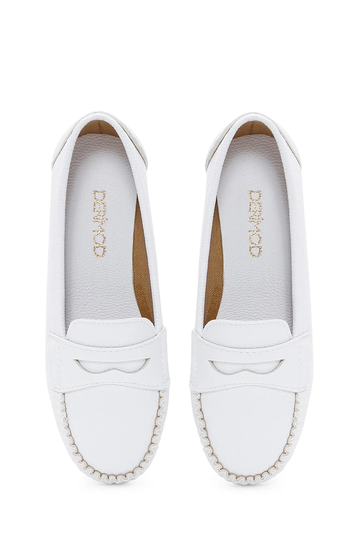 Kadın Beyaz Loafer
