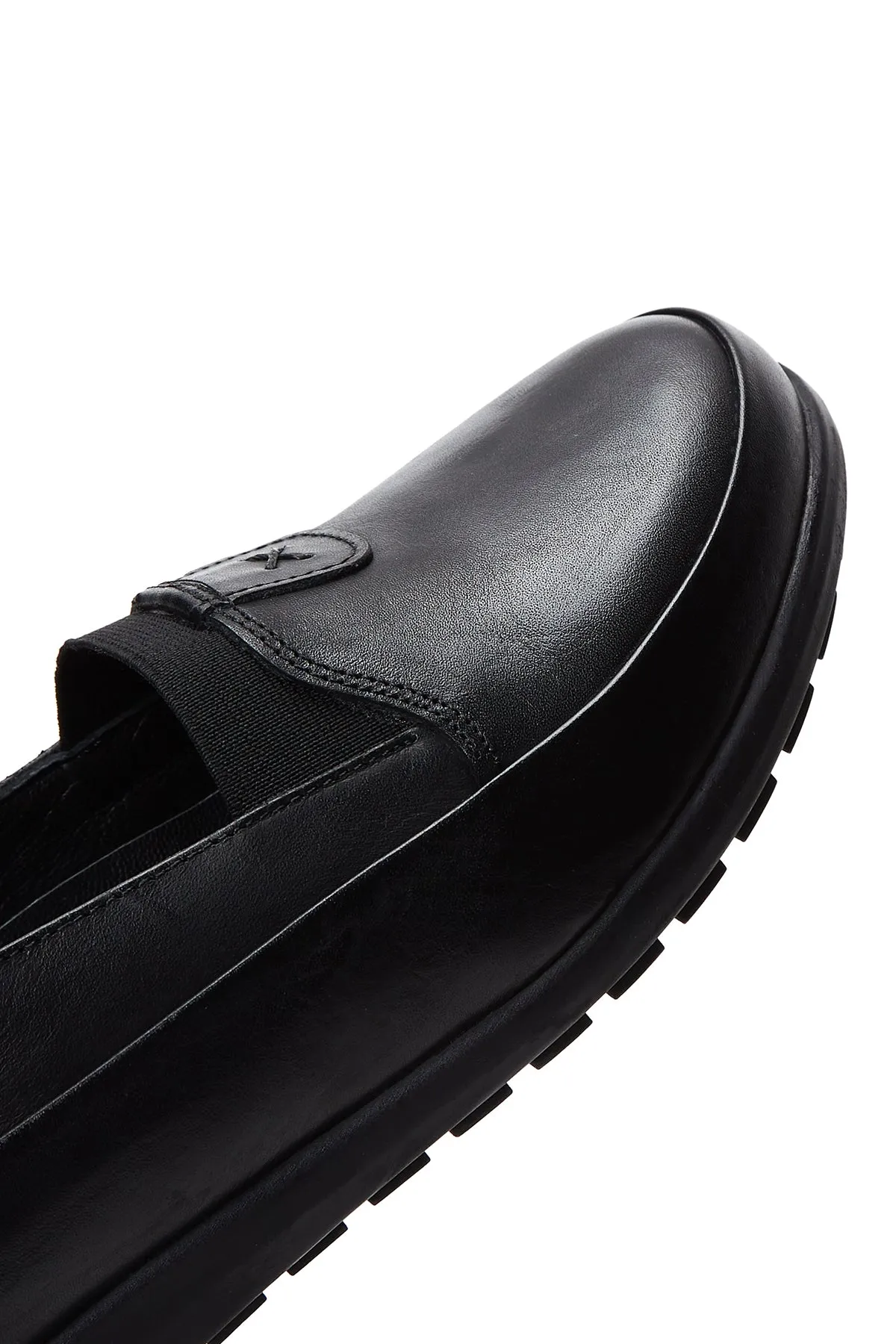 Kadın Siyah Deri Comfort Loafer