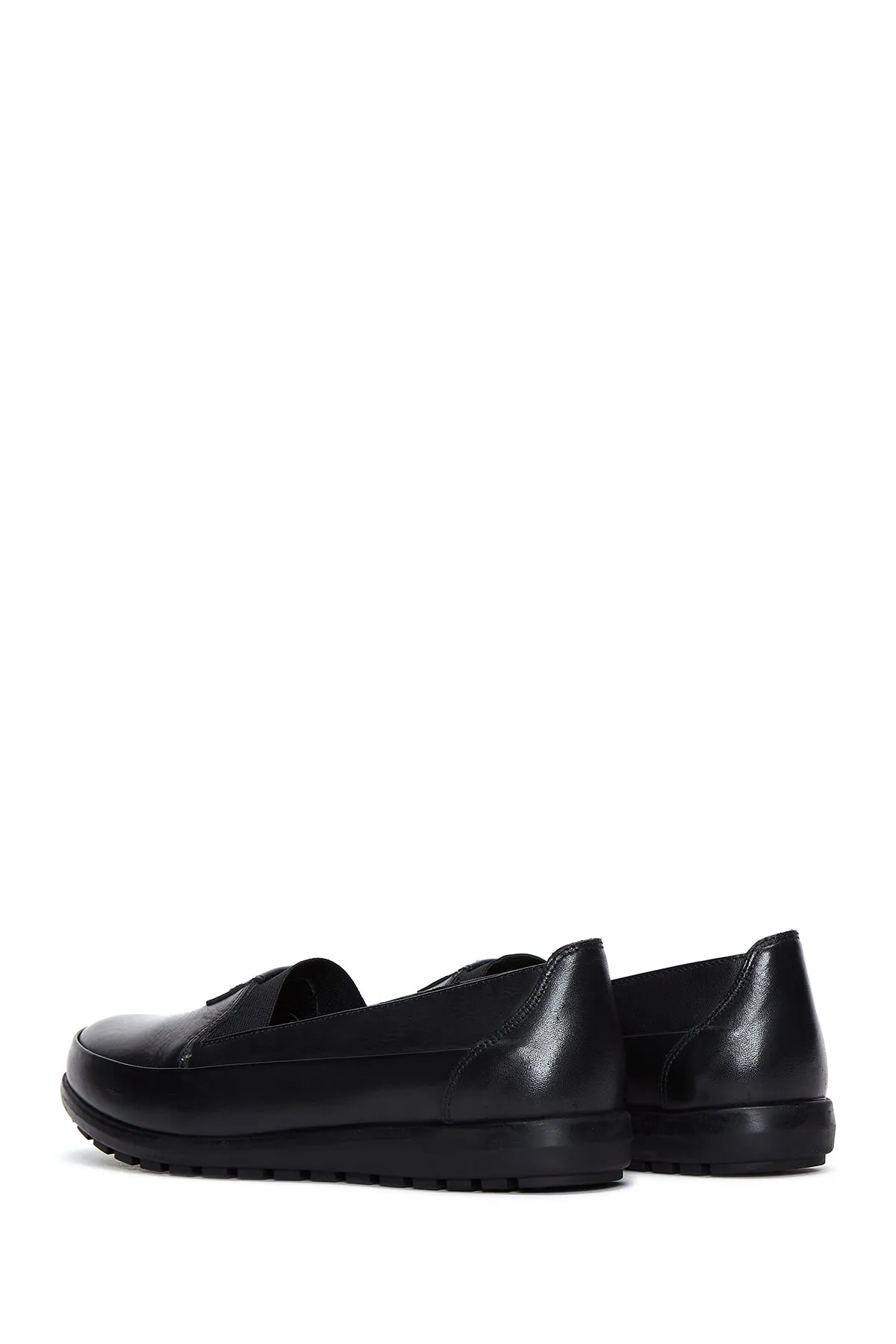 Kadın Siyah Deri Comfort Loafer