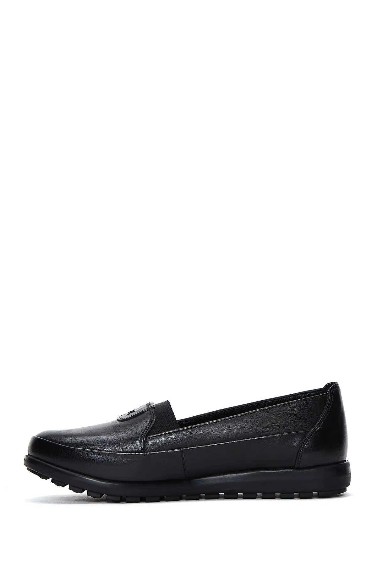 Kadın Siyah Deri Comfort Loafer