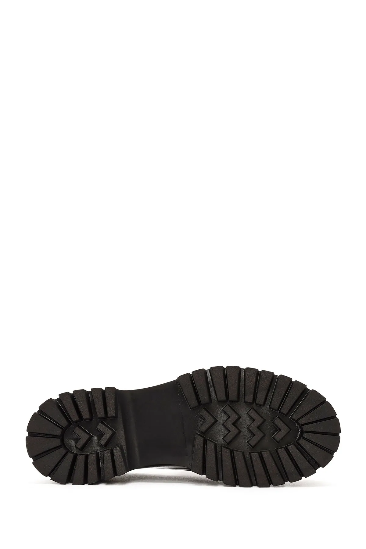 Kadın Siyah Rugan Deri Maskülen Loafer