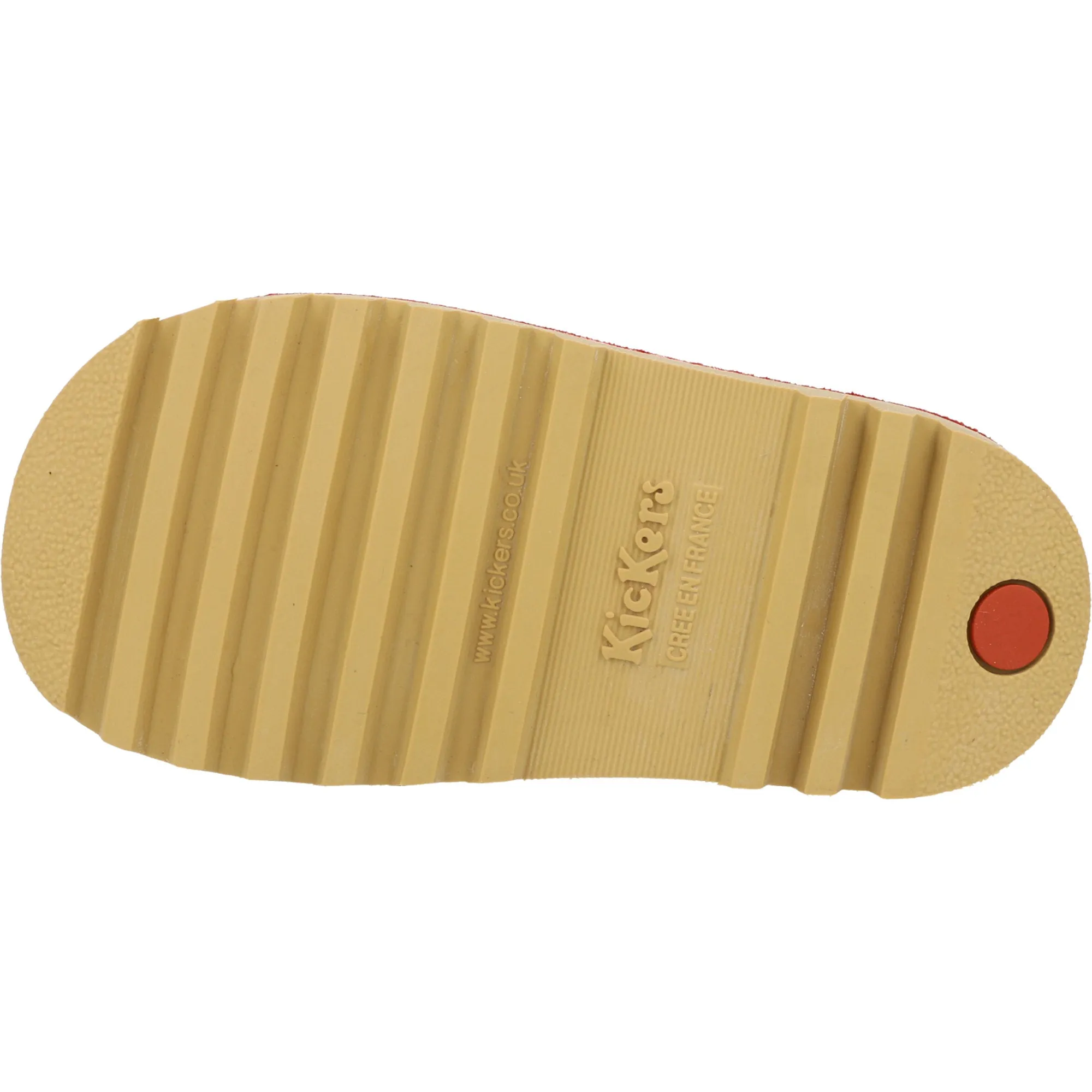 Kickers Kick Hi Zip I Red Leather Kids Boots