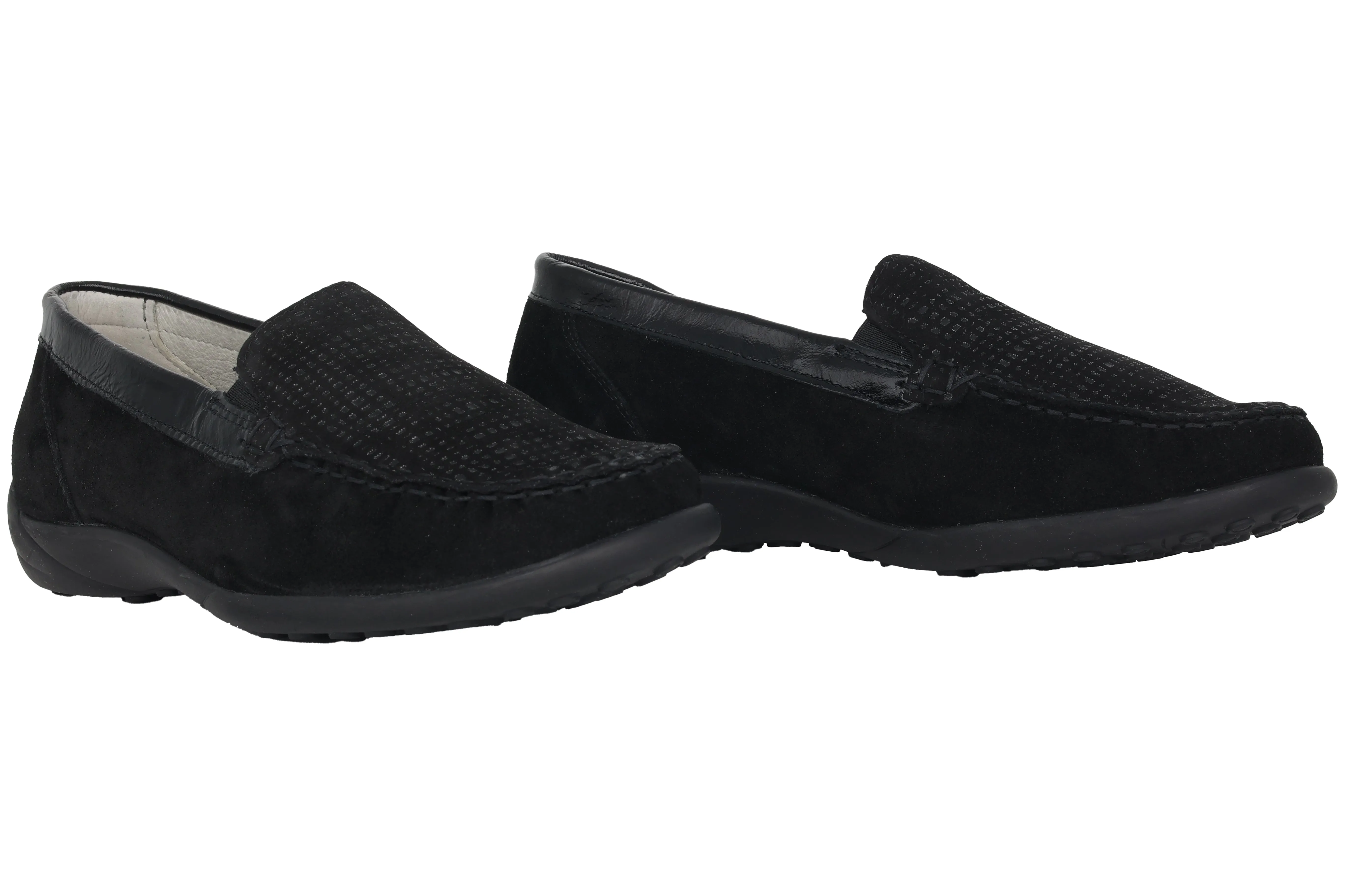 'Kläre' women's wide fit (H) moccassin - black