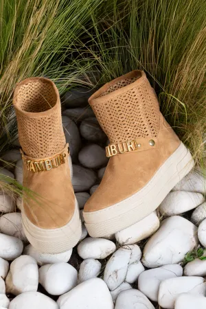 Leather Boots with Platform Sole