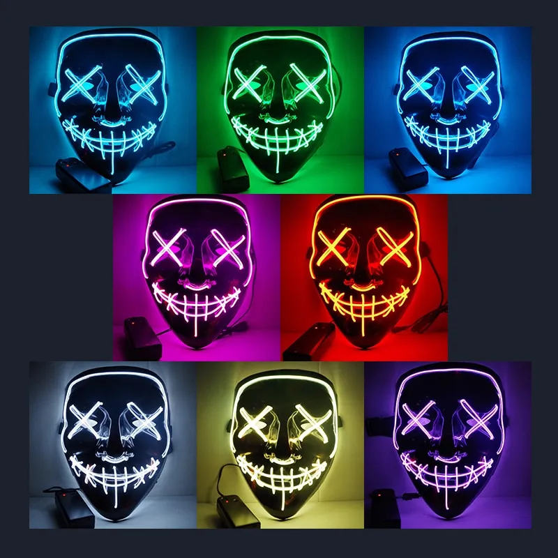 LED Light Up Halloween Mask