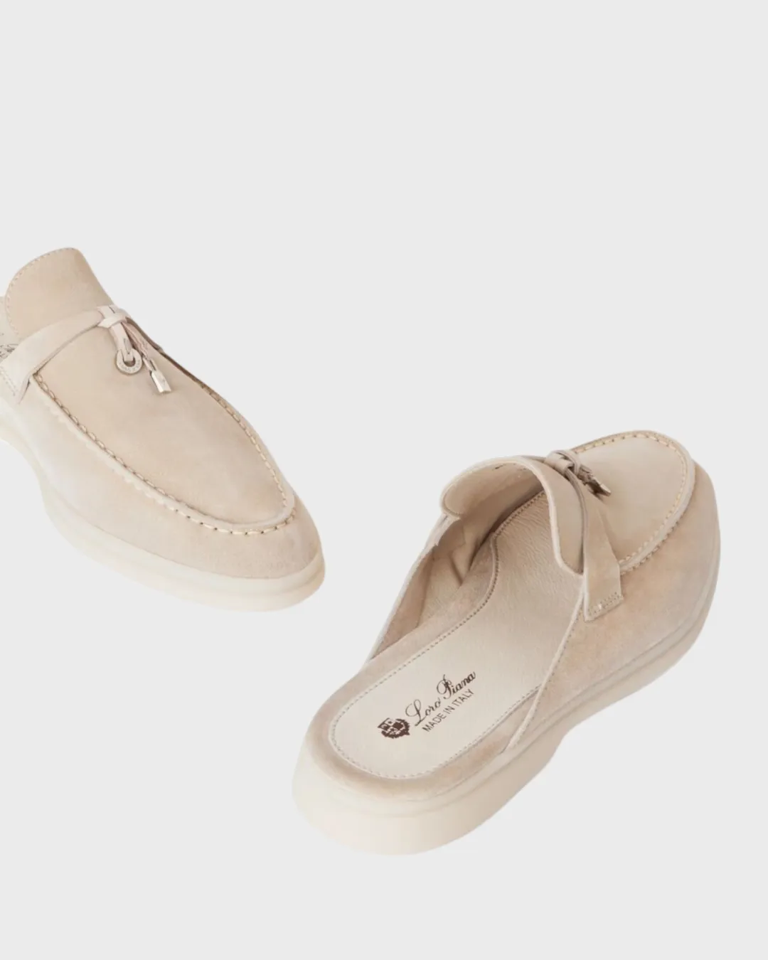 Loro Piana Babouche Charms Walk Loafer Linen