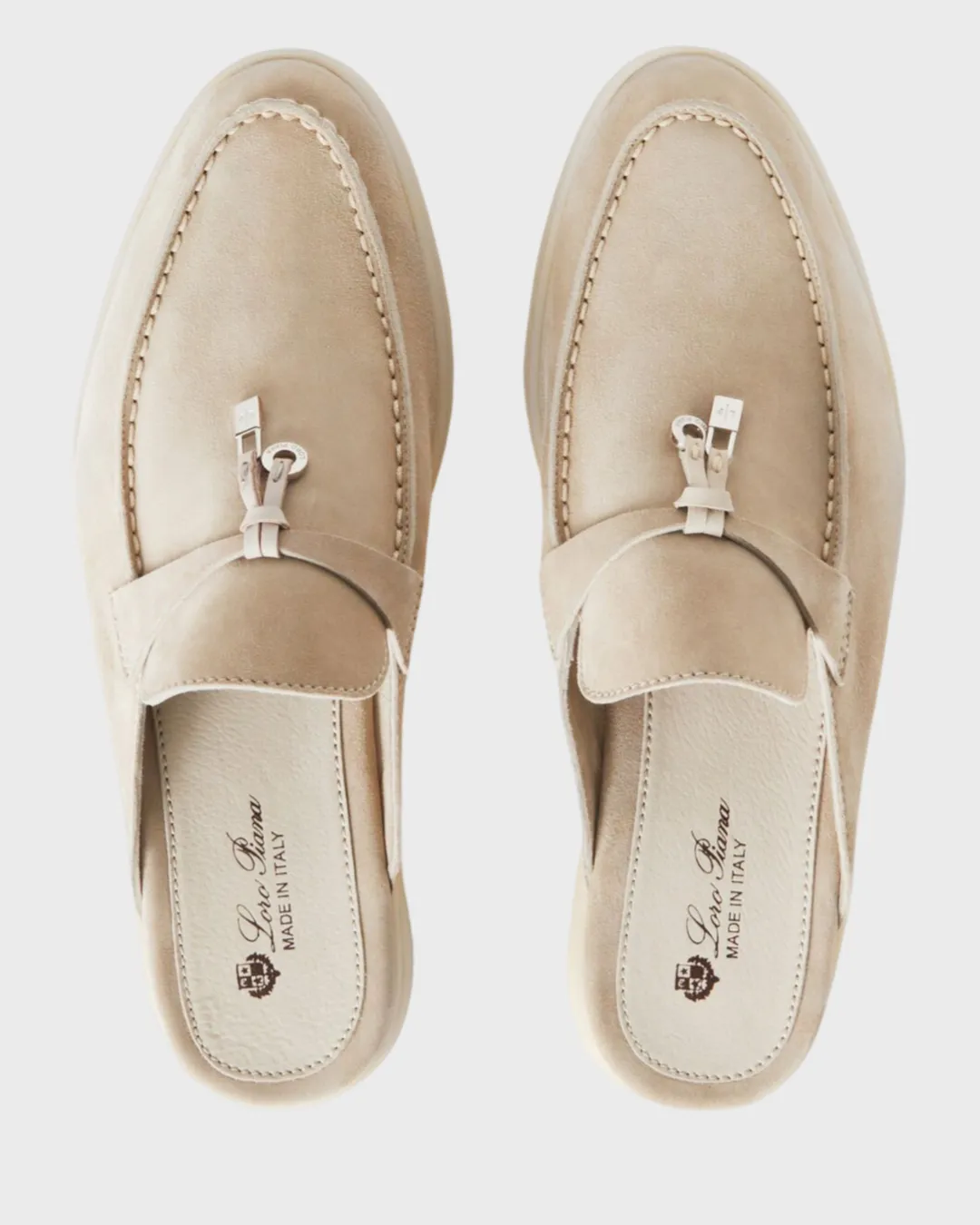 Loro Piana Babouche Charms Walk Loafer Linen