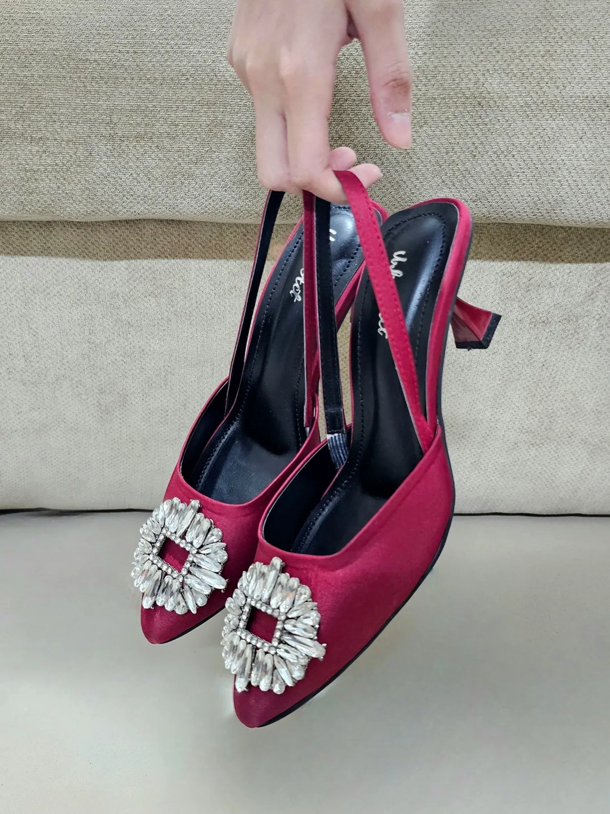 Maroon Slingback Heels