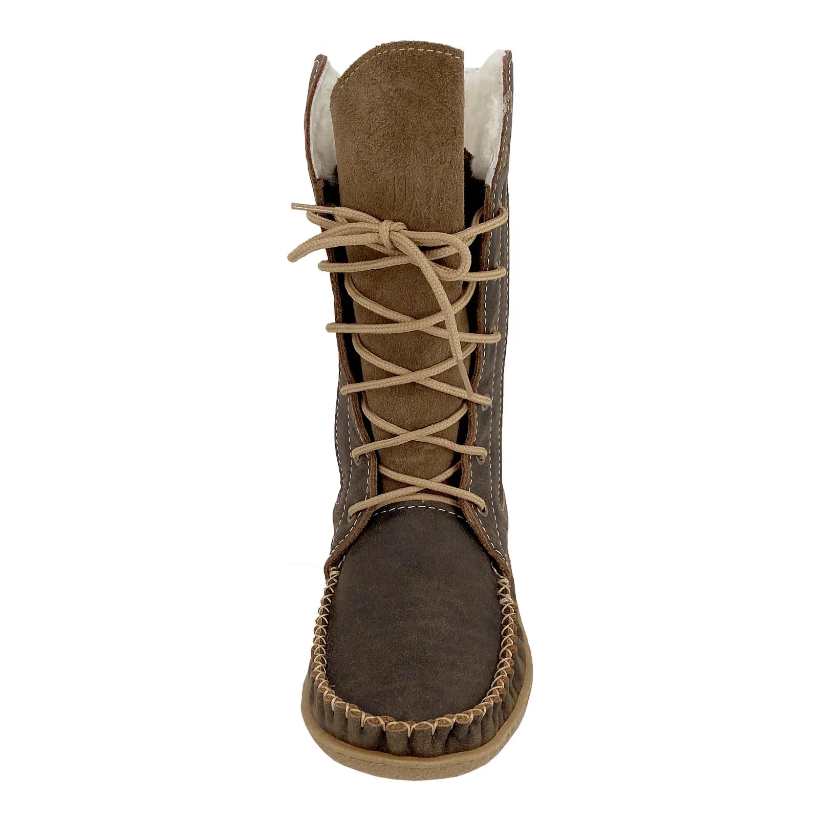 Men's 12" Snowshoe Old Brown Mukluk Moccasin Boots