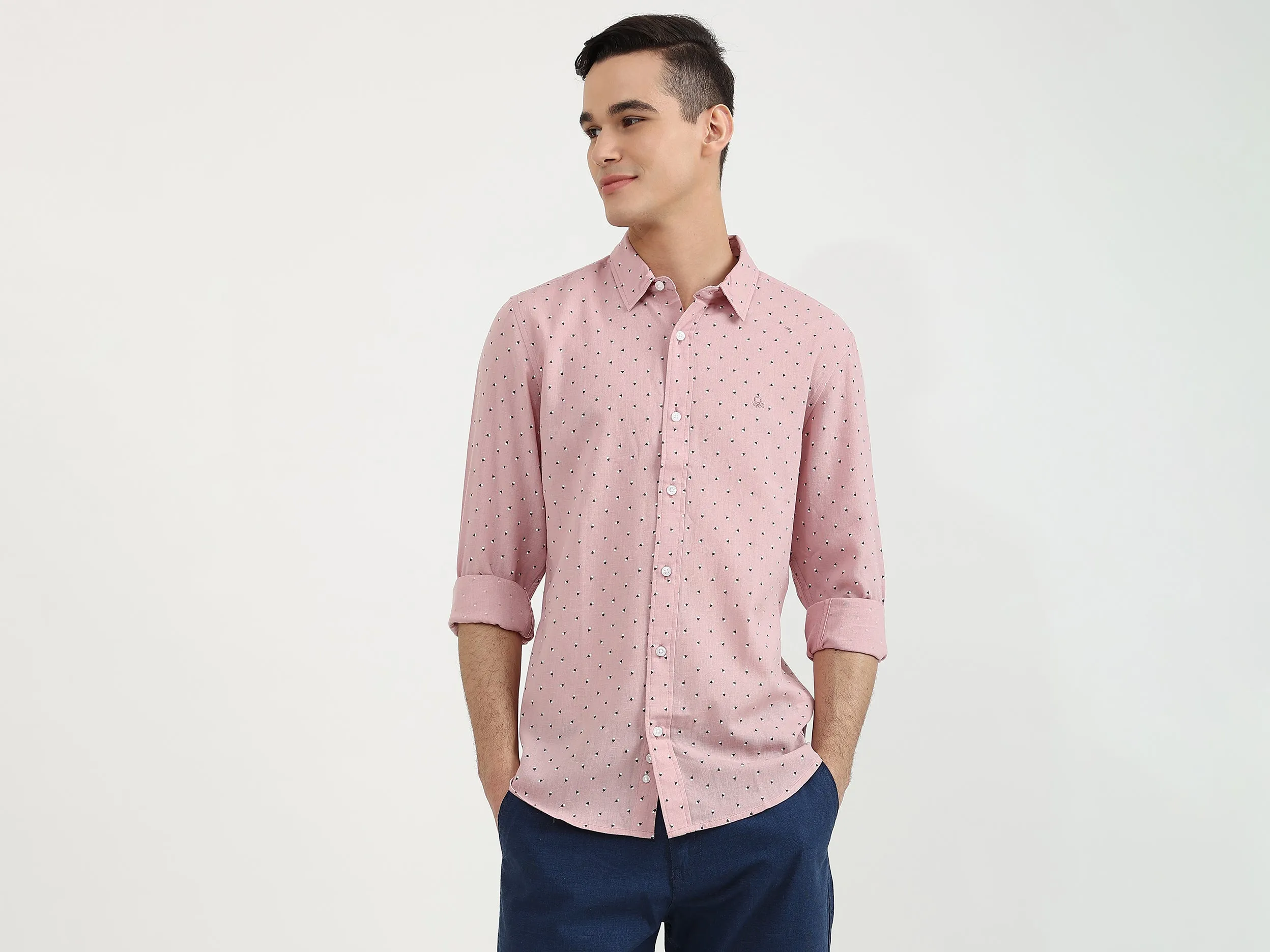 Mens Slim Fit Printed Shirt