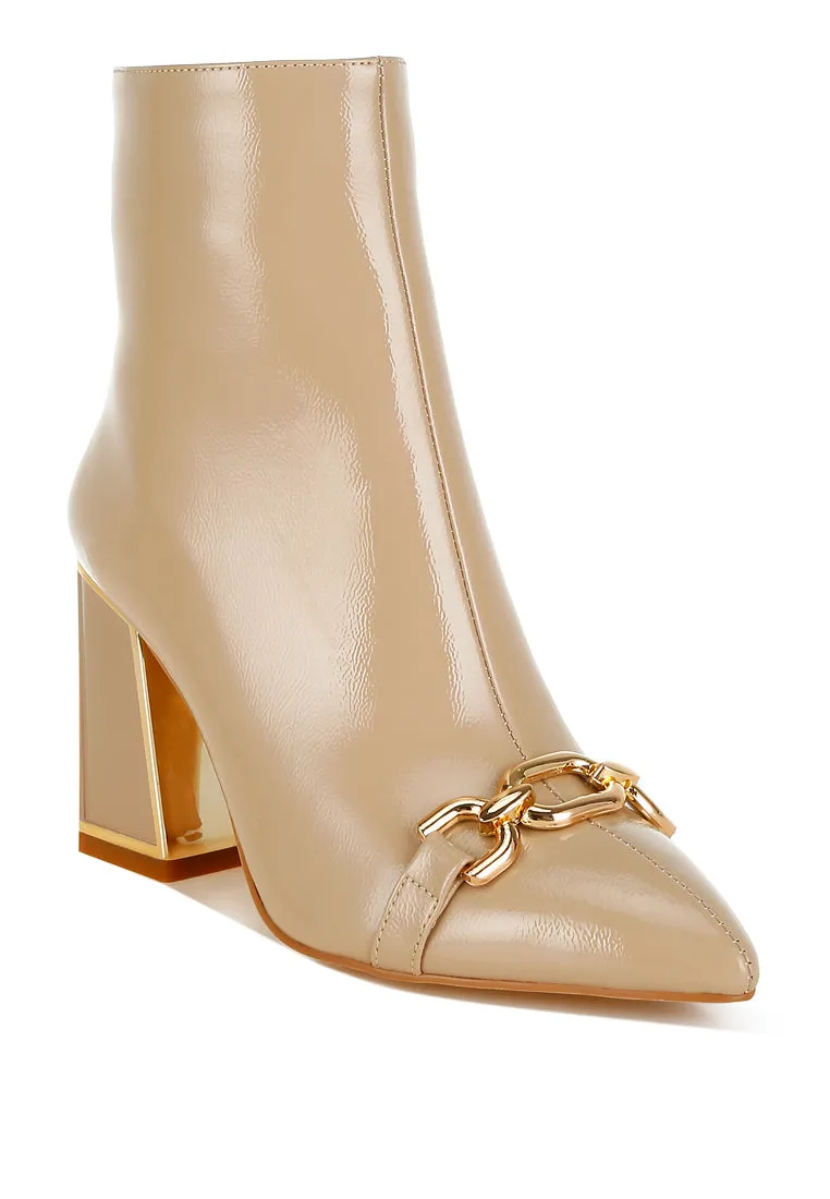 Metallic Chain Detail Boots By RAG
